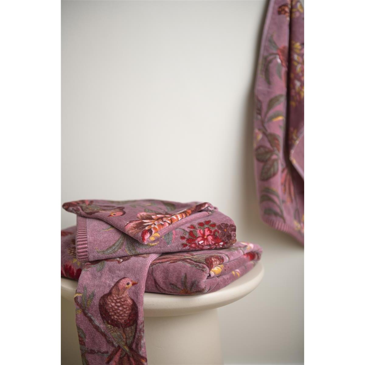 Pip Studio Secret Garden - Douchehanddoek - Lichtpaars - 55x100 cm