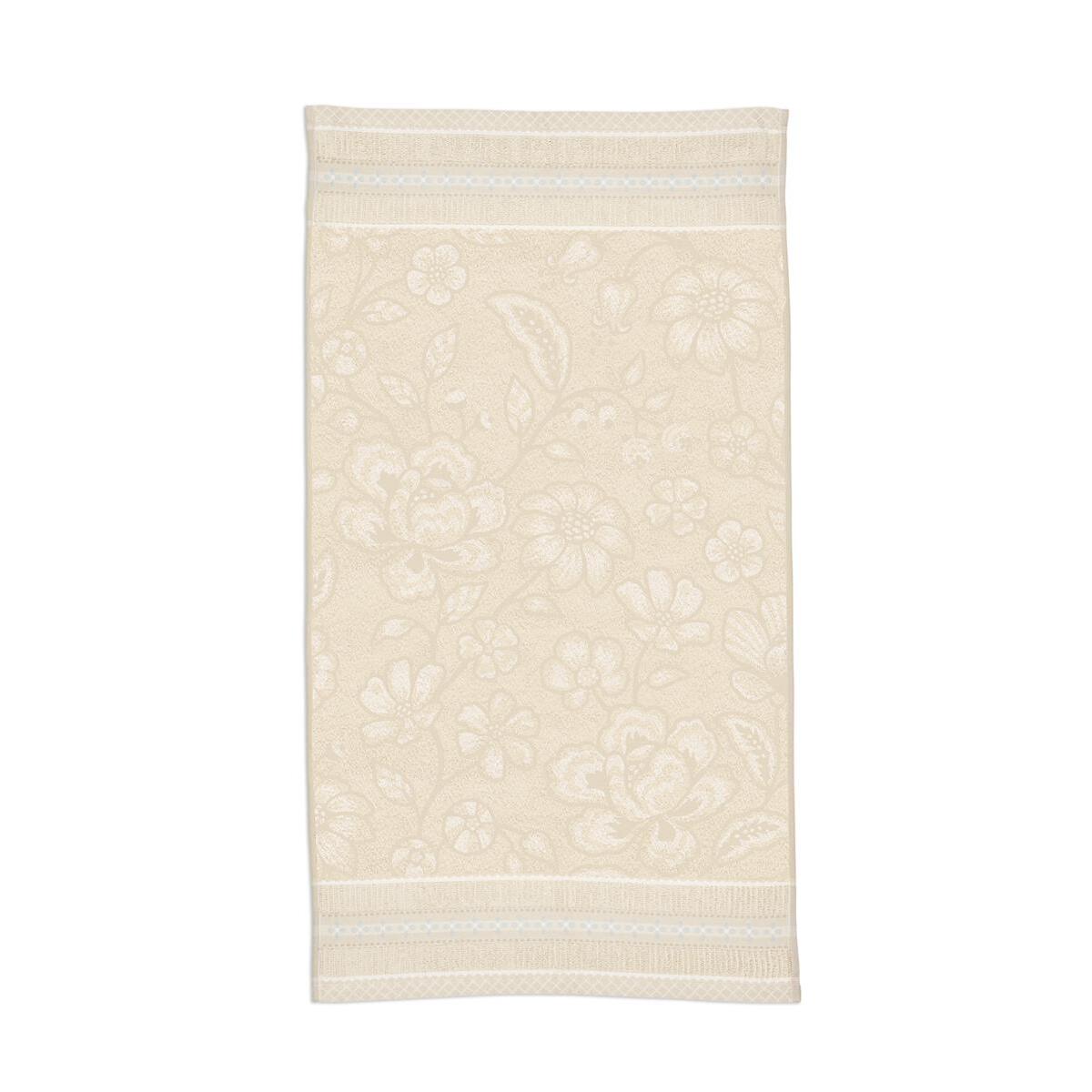 Pip Studio Jasmin Jacquard - Douchehanddoek - Zand - 55x100 cm