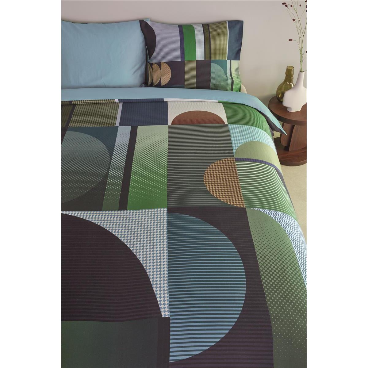 Kardol Utopia  dekbedovertrek - 260x200|220 - Blauw Groen