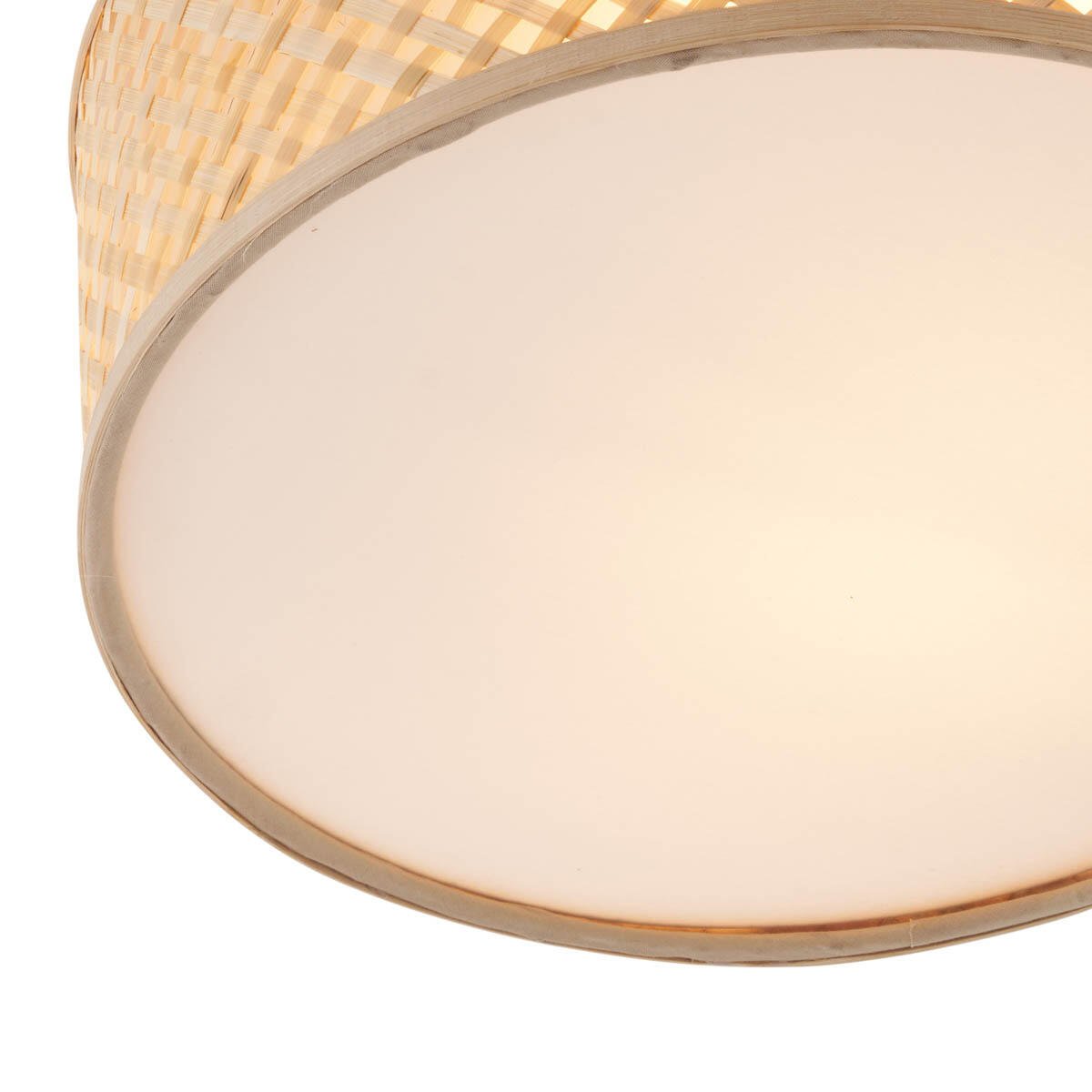QAZQA Oosterse plafondlamp bamboe naturel 30cm - Tremmo
