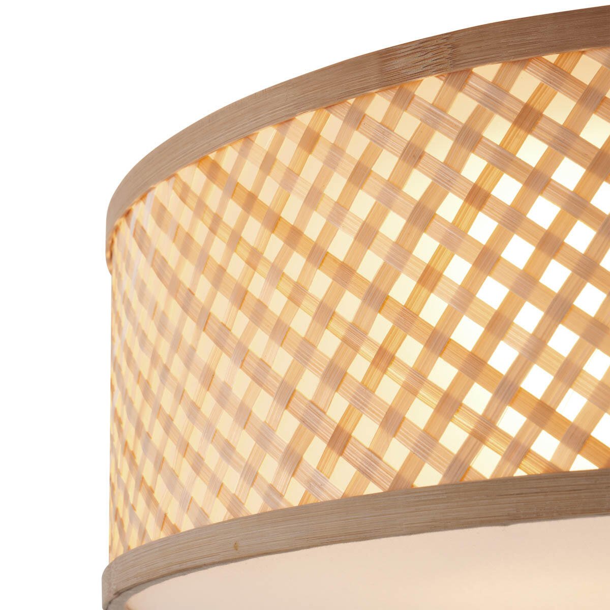QAZQA Oosterse plafondlamp bamboe naturel 40cm - Tremmo