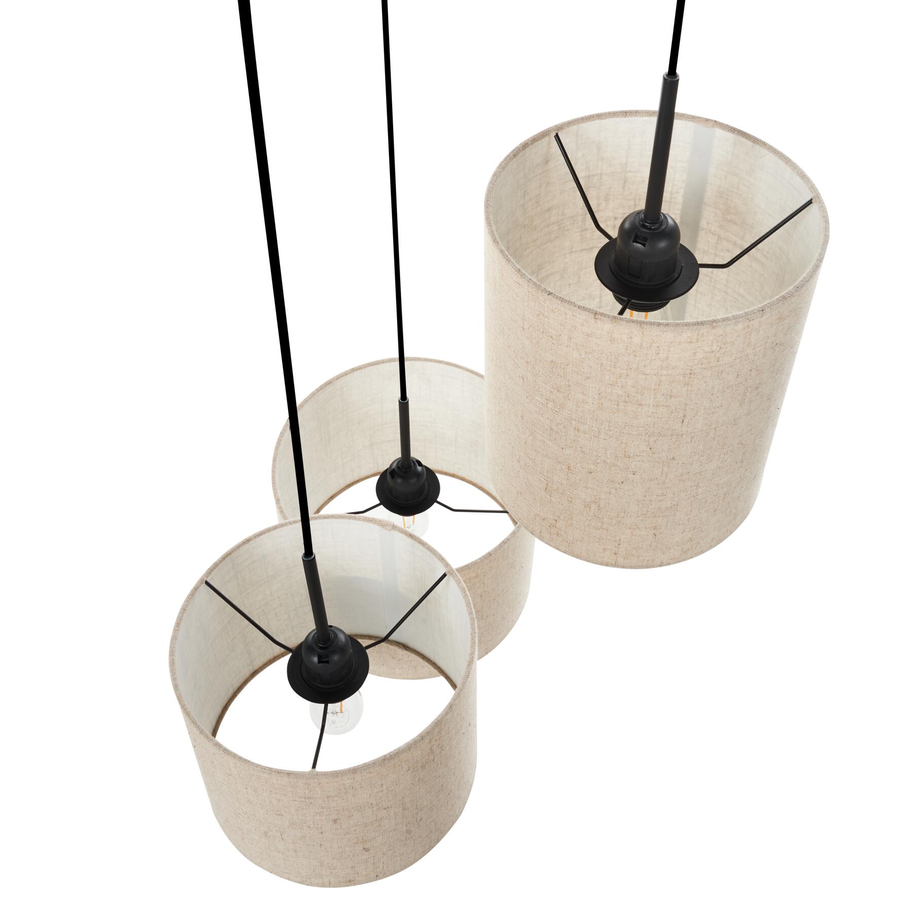 Beliani - PARGUAZA - Hanglamp - Lichtbeige - Linnen