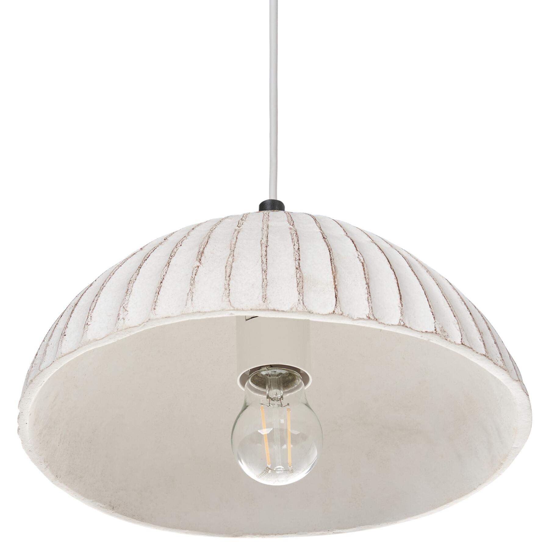 Beliani - COTTICA - Hanglamp - Wit - Papier-maché