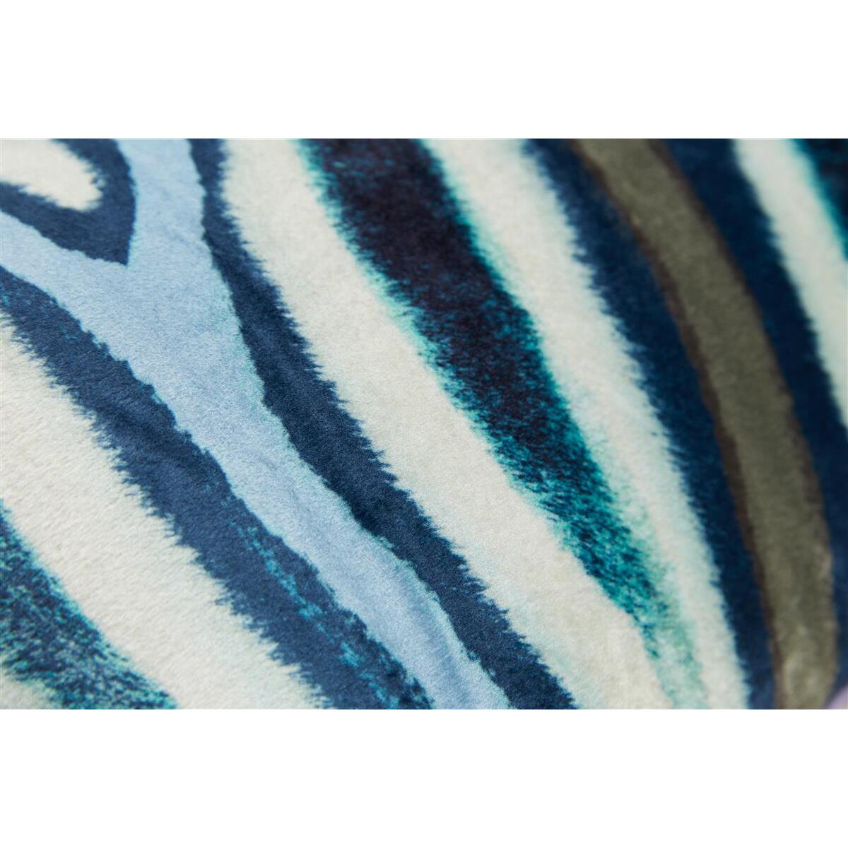 KAAT Amsterdam Wild Stripes Sierkussen - 30x50 cm - Blauw Groen