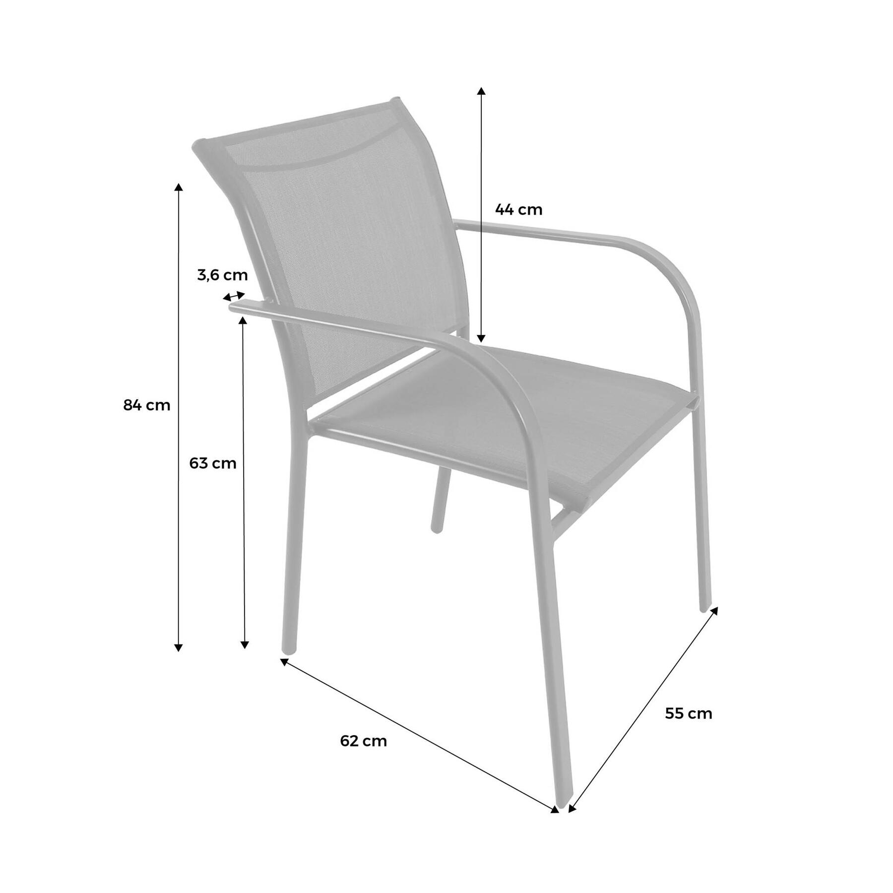 sweeek - Tuinstoelen van aluminium en textileen (Set van 2)