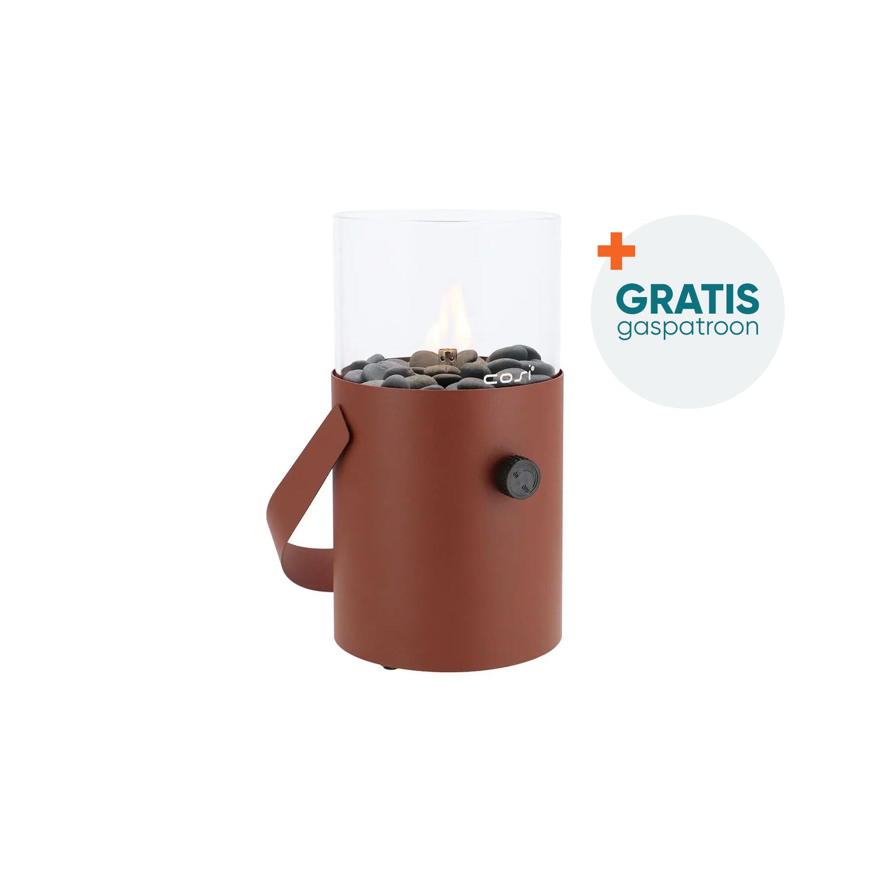 Cosiscoop terra brown - Original - gaslantaarn met gaspatroon