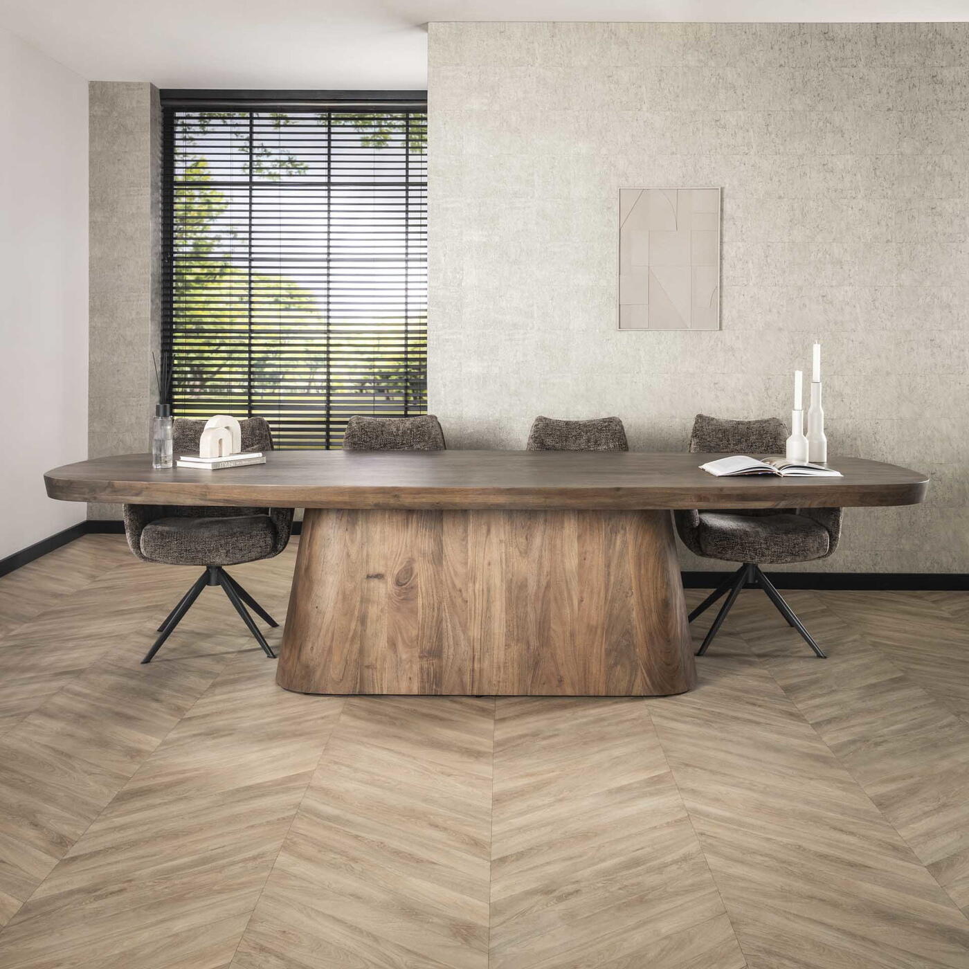 Giga Meubel - Eettafel - Deens Ovaal - 300cm - Acaciahout - Arcadia