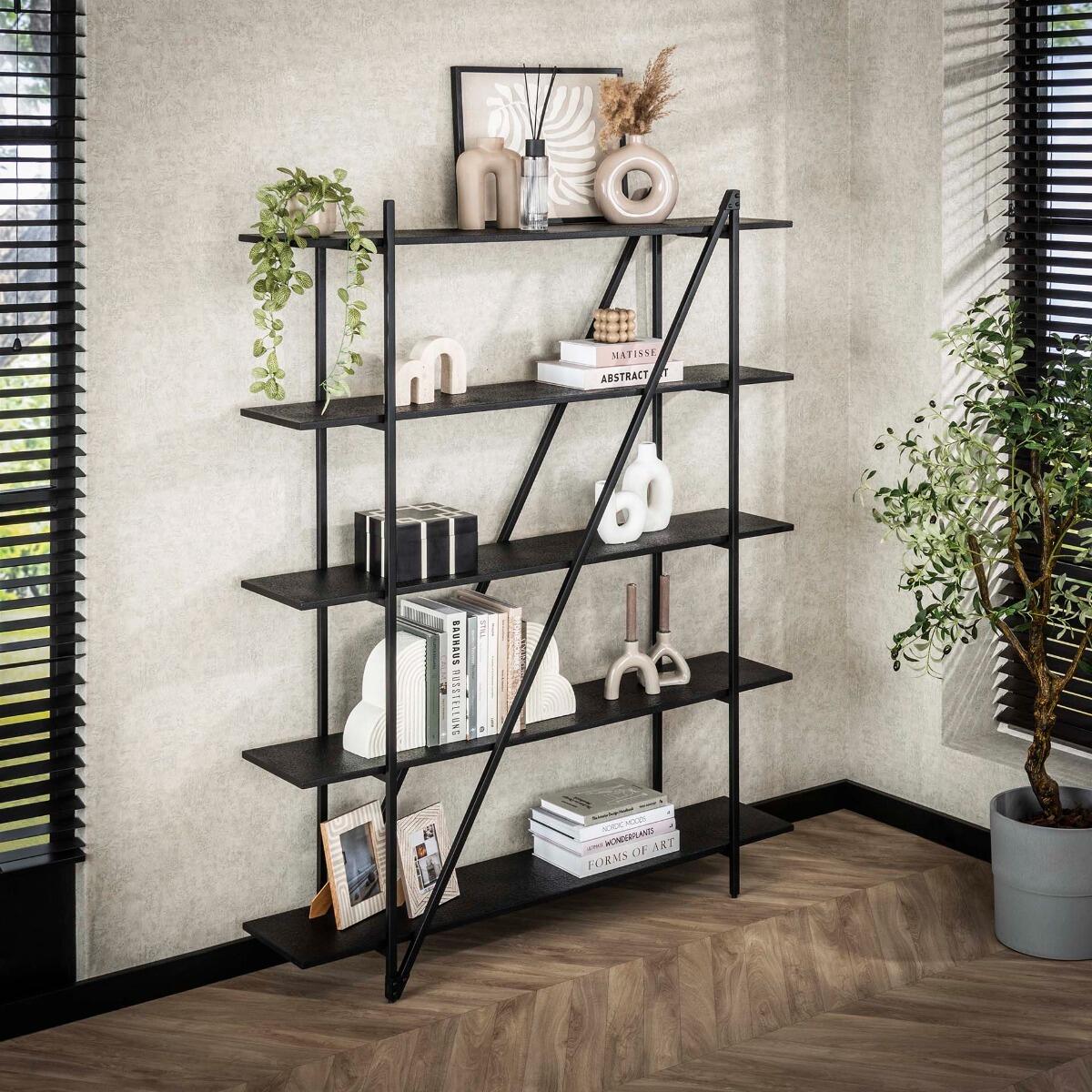 Giga Meubel - Wandrek - Metaal - 140x180cm - Zwart - Piega