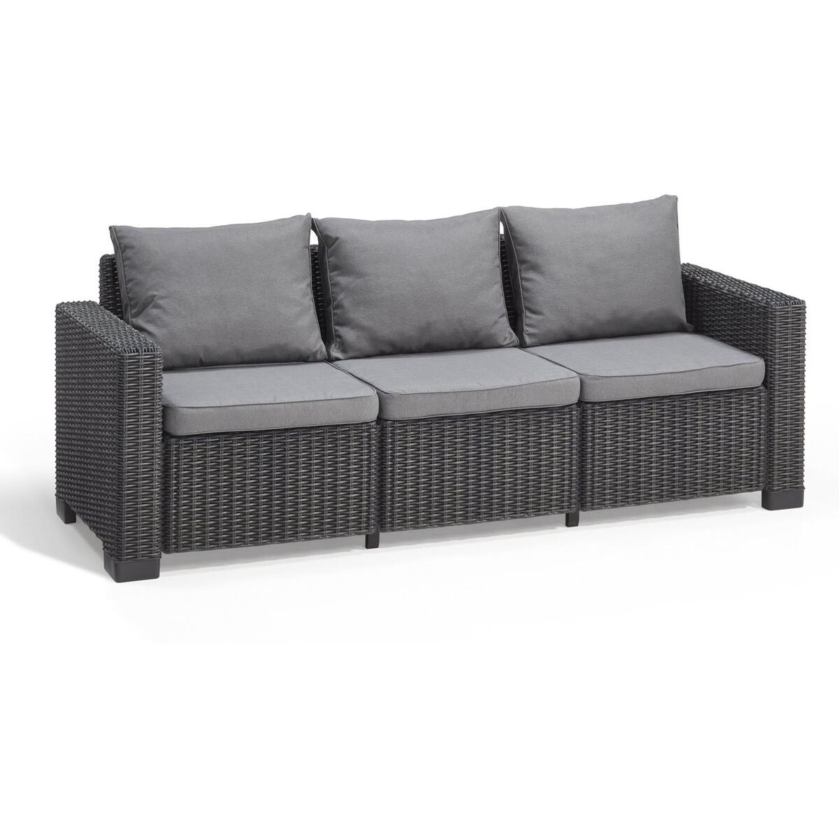 Allibert California Chaise Longue Loungeset - 3-4 personen - Grafiet