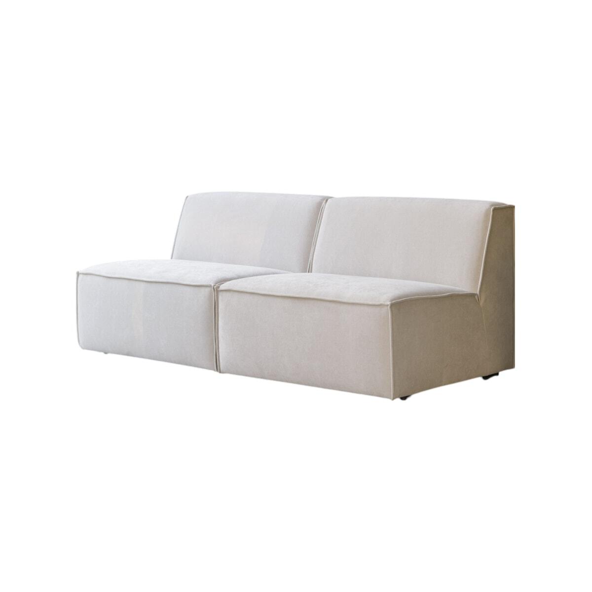 Tikamoon - Modulaire rechte 2-zitsbank Dario in beige stof
