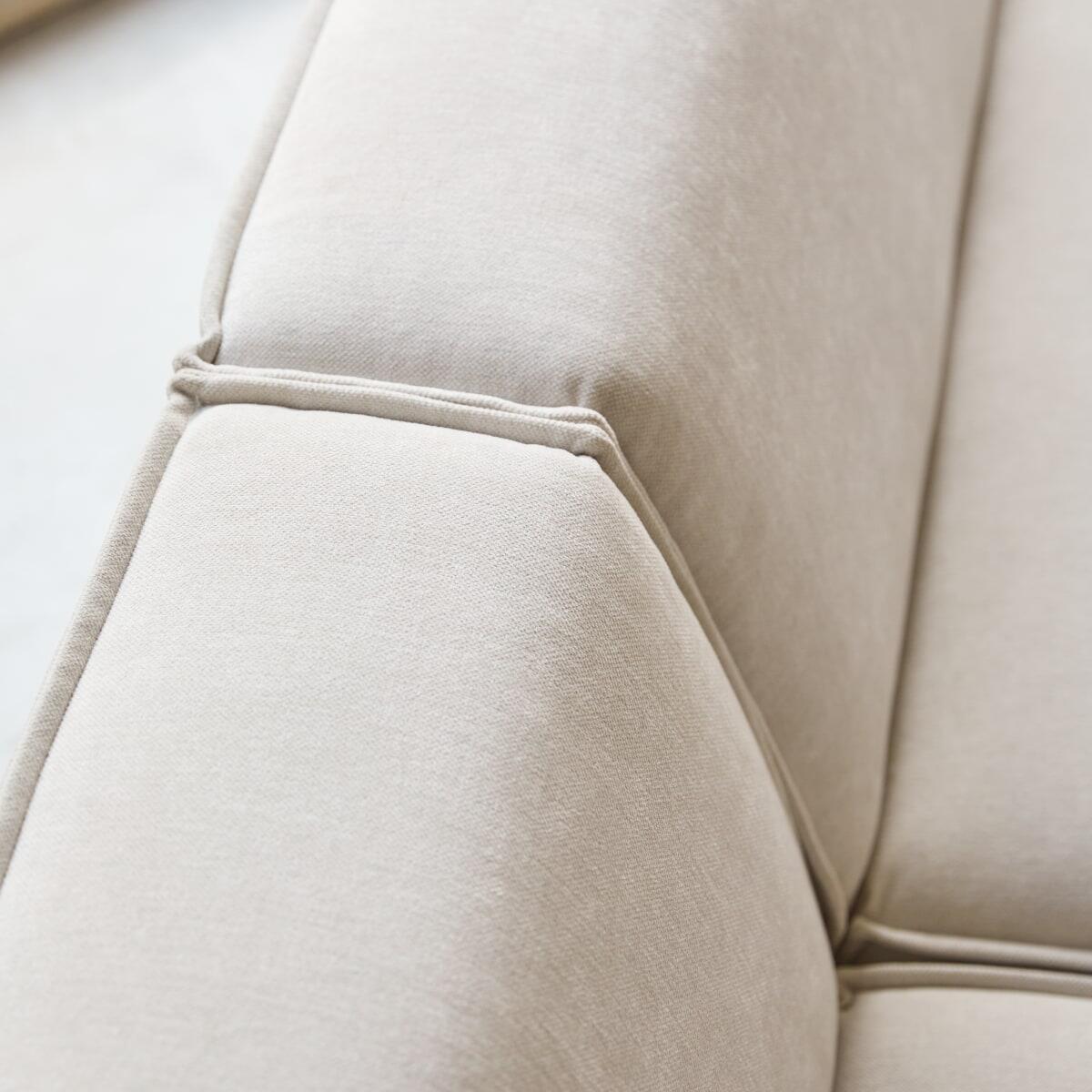 Tikamoon - Modulaire rechte 2-zitsbank Dario in beige stof