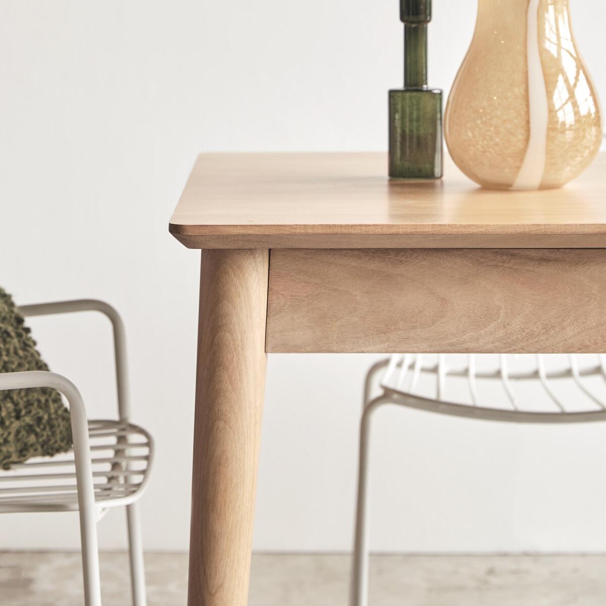 Tikamoon - Uitschuifbare tafel in massief mangohout 190x88 Cloé