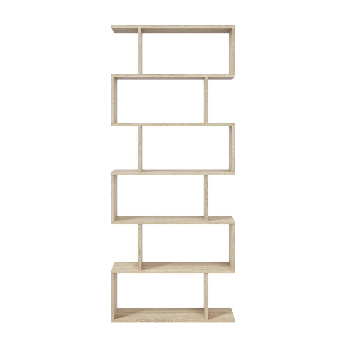 Calicosy - Boekenkast mit 6 compartimenten ATHENA - H192cm - Eikenlook