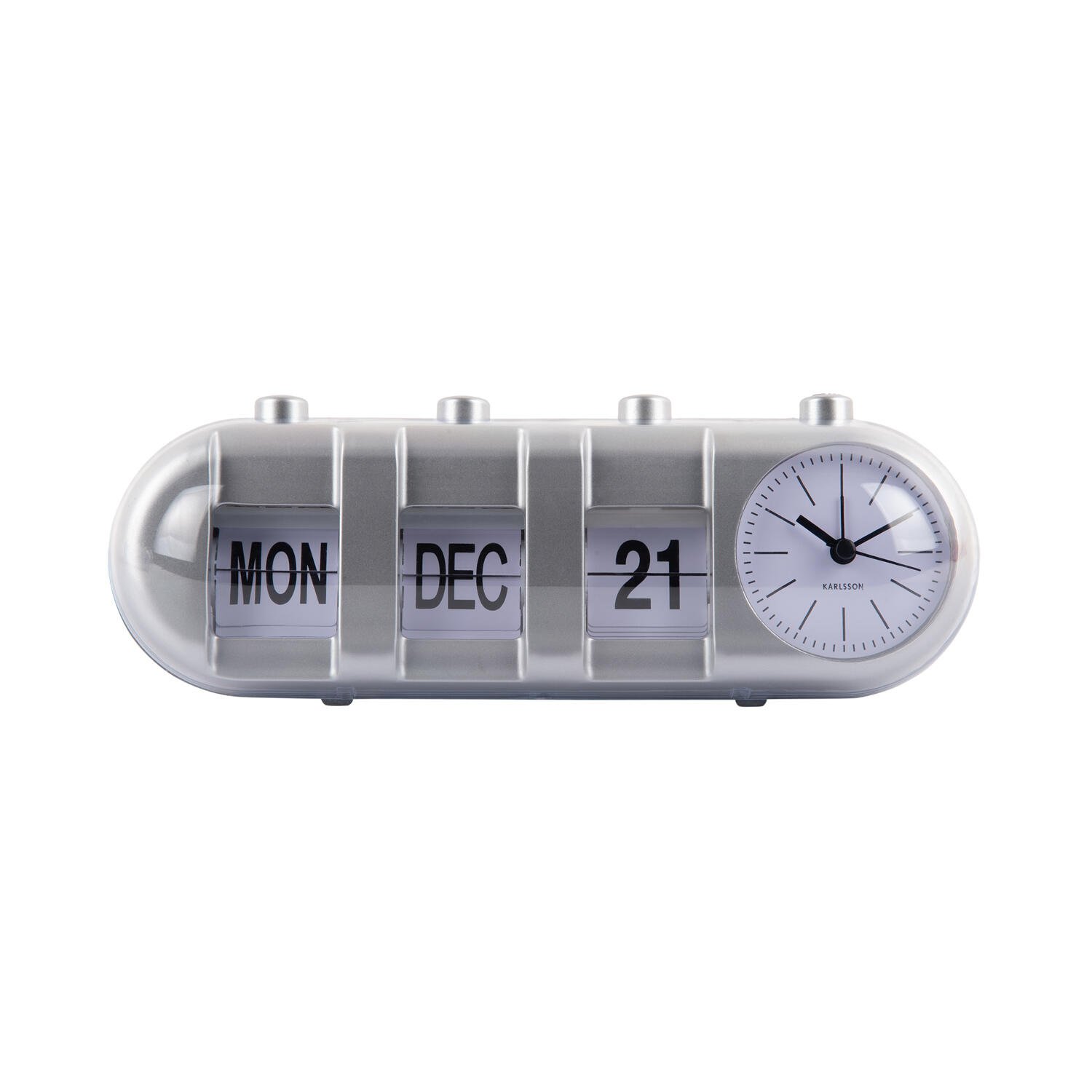 Karlsson - Alarm Clock Retro Tube Calendar Flip