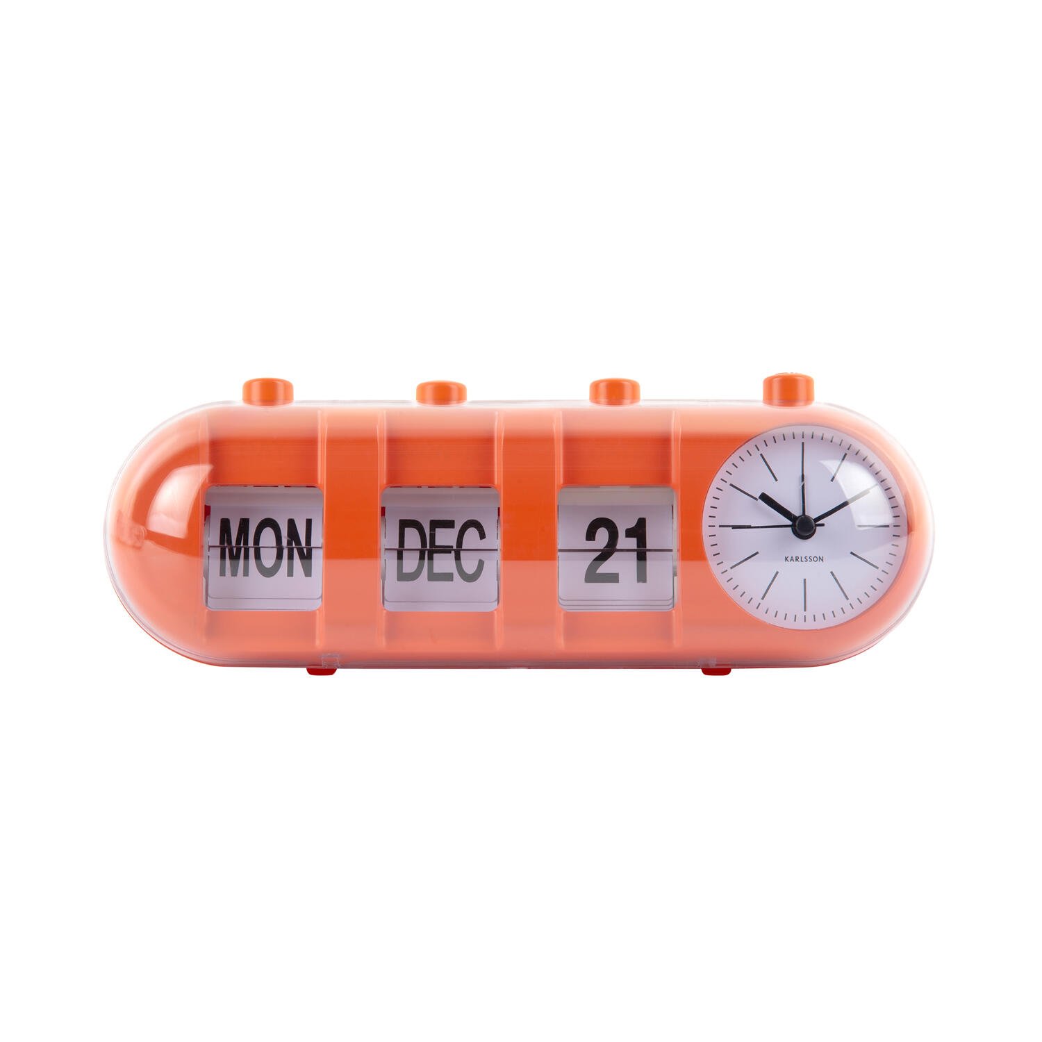 Karlsson - Alarm Clock Retro Tube Calendar Flip