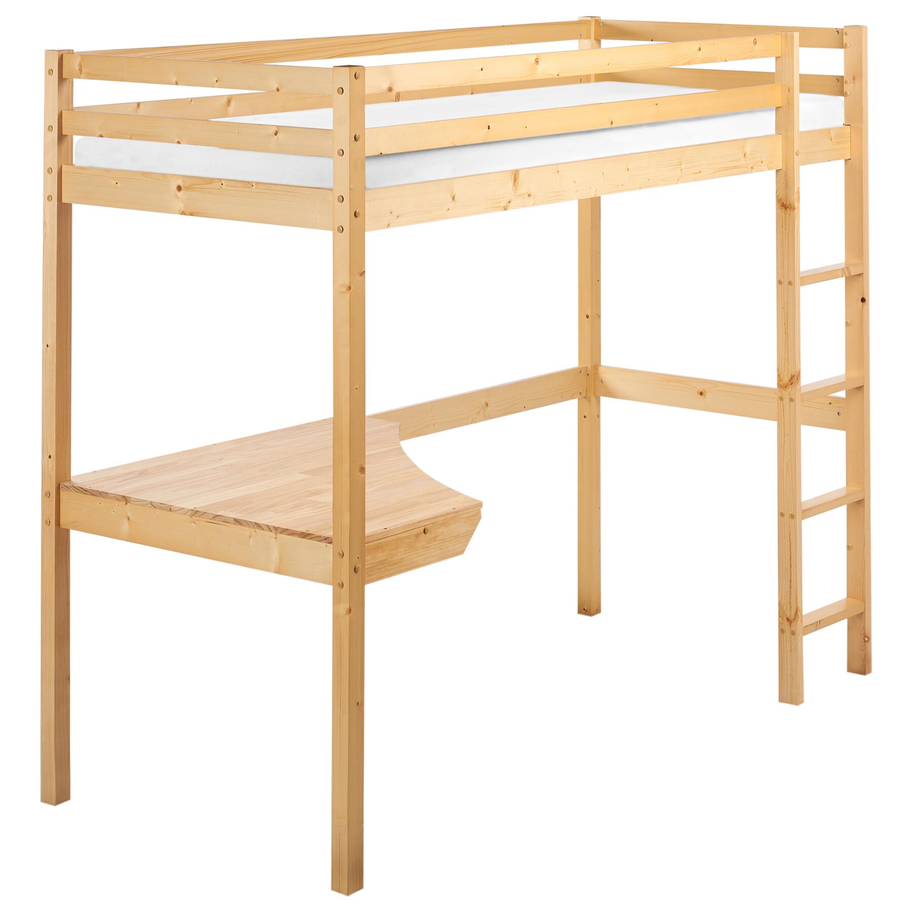 Beliani - LOURY - Kinderbed - Lichtbruin - 90 x 200 cm - Dennenhout
