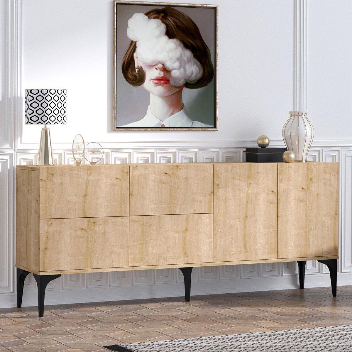 Calicosy - Dressoir LAIKA - Eikenlook - B180 cm