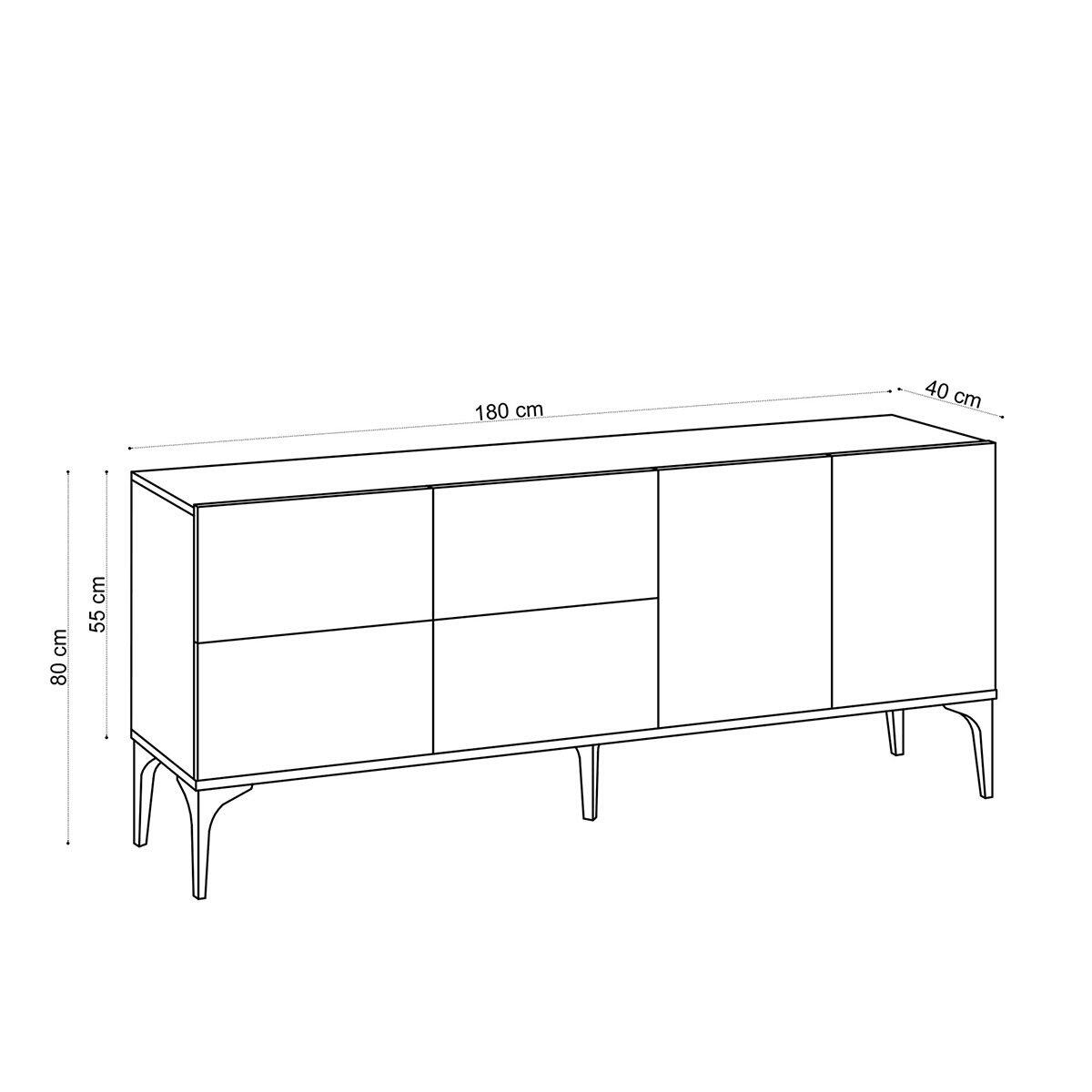 Calicosy - Dressoir LAIKA - Eikenlook - B180 cm