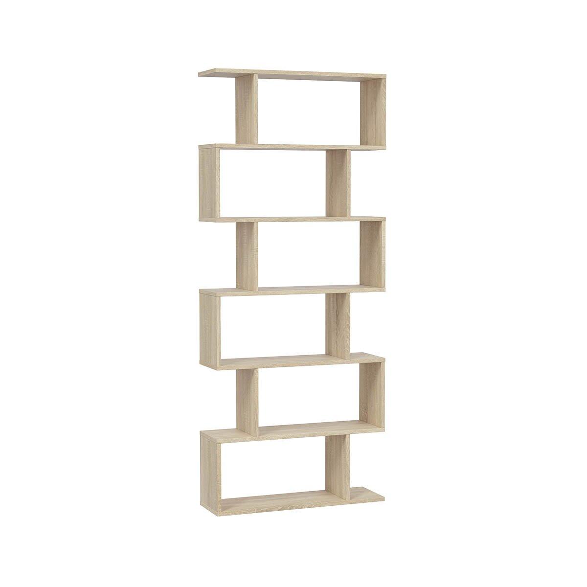 Calicosy - Boekenkast mit 6 compartimenten ATHENA - H192cm - Eikenlook