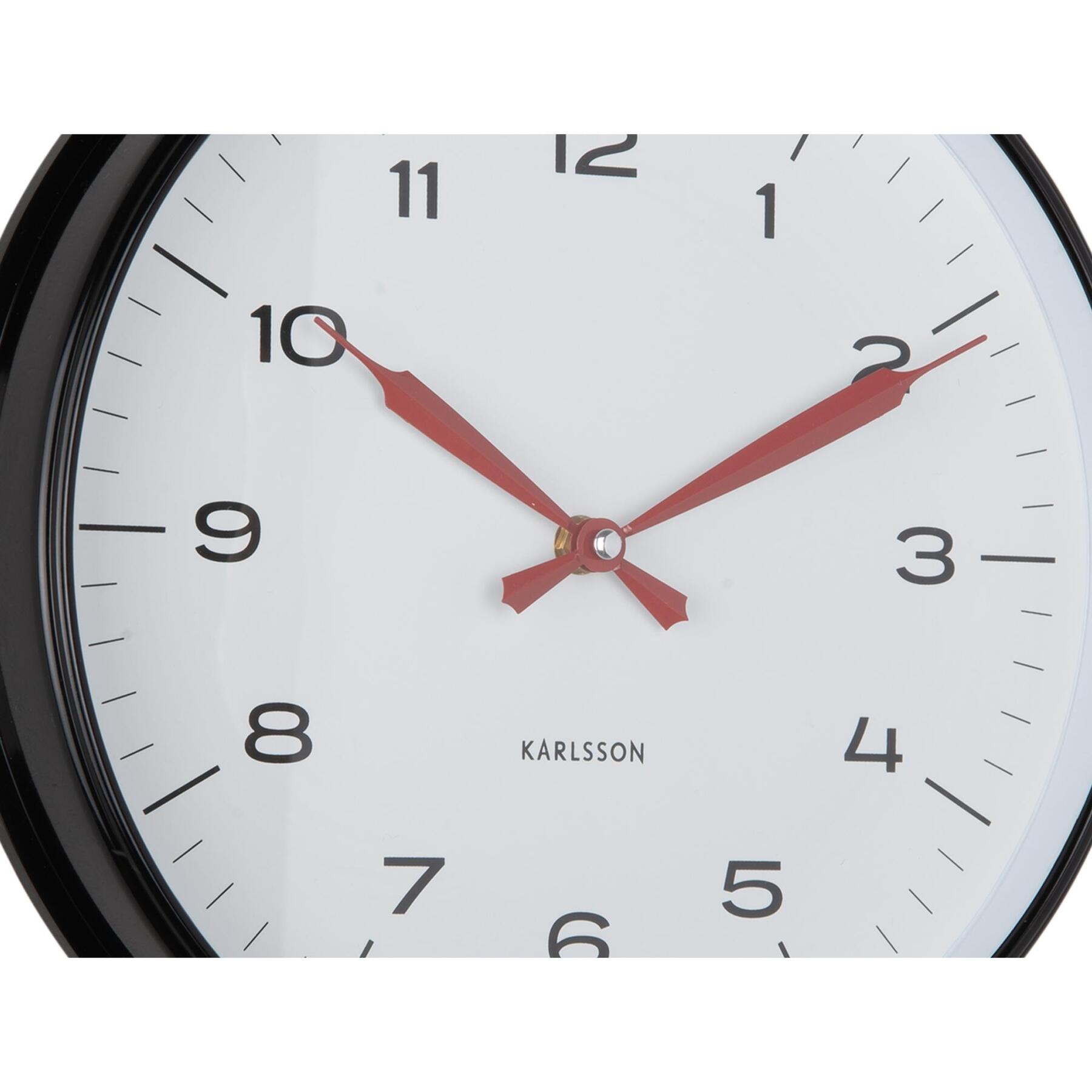 Karlsson Wandklok Modern Factory - Mat zwart - Ø30cm