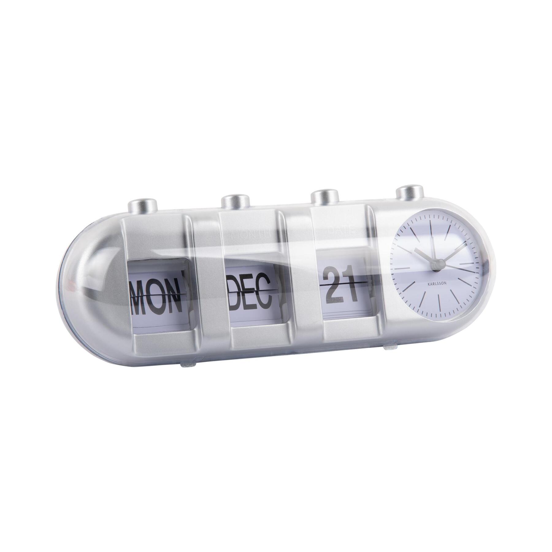 Karlsson - Alarm Clock Retro Tube Calendar Flip