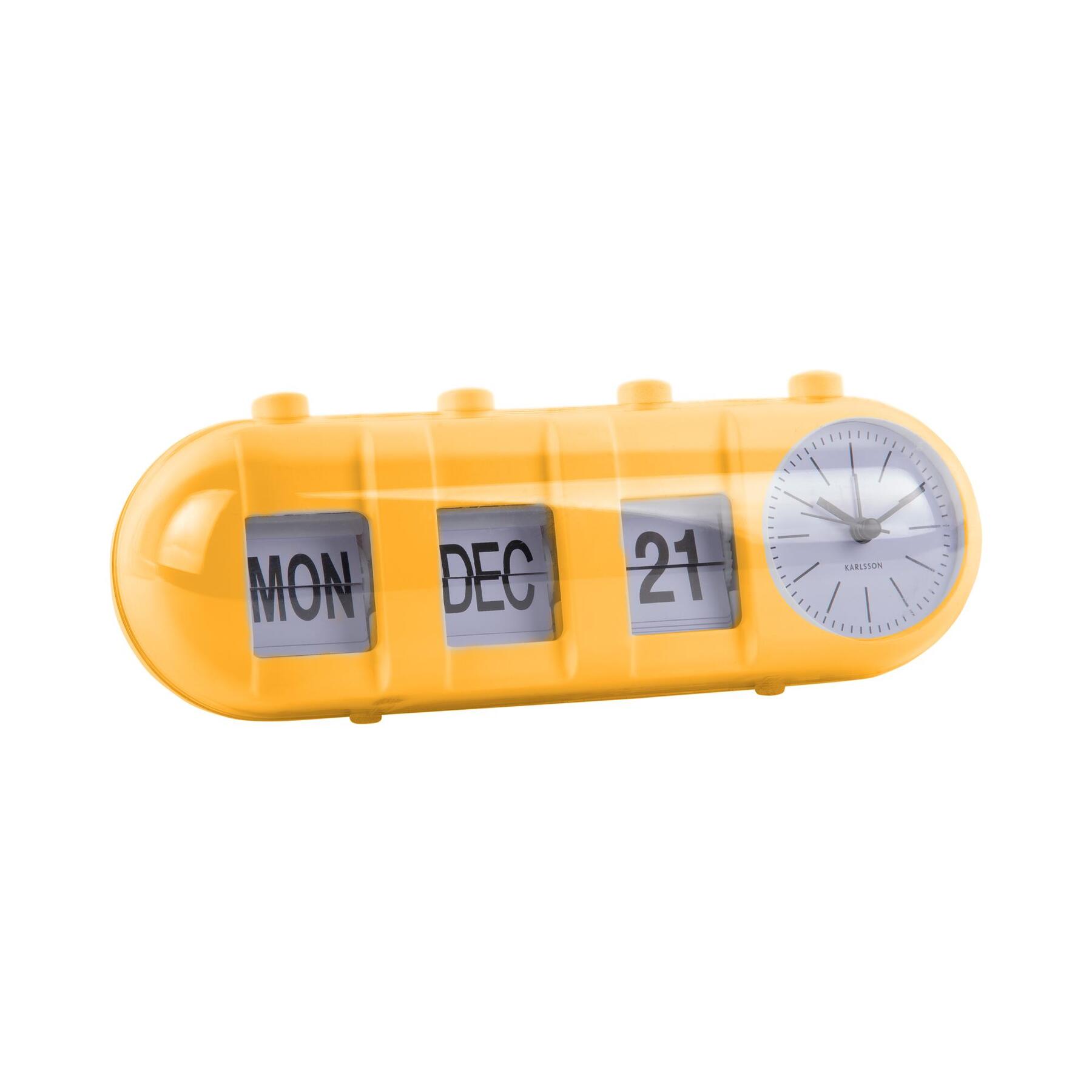 Karlsson - Alarm Clock Retro Tube Calendar Flip