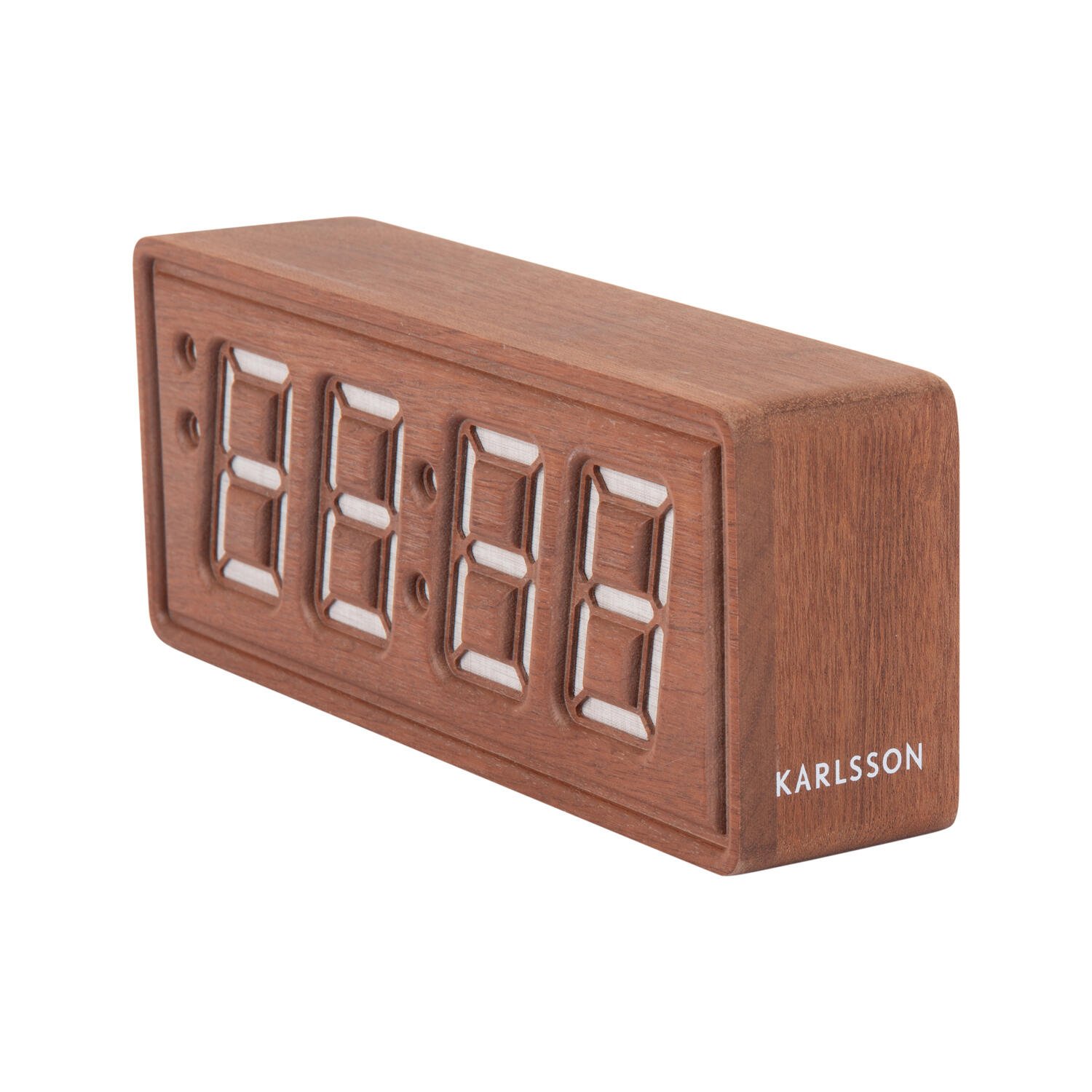 Karlsson - Alarm Clock Solid Wood Engraved