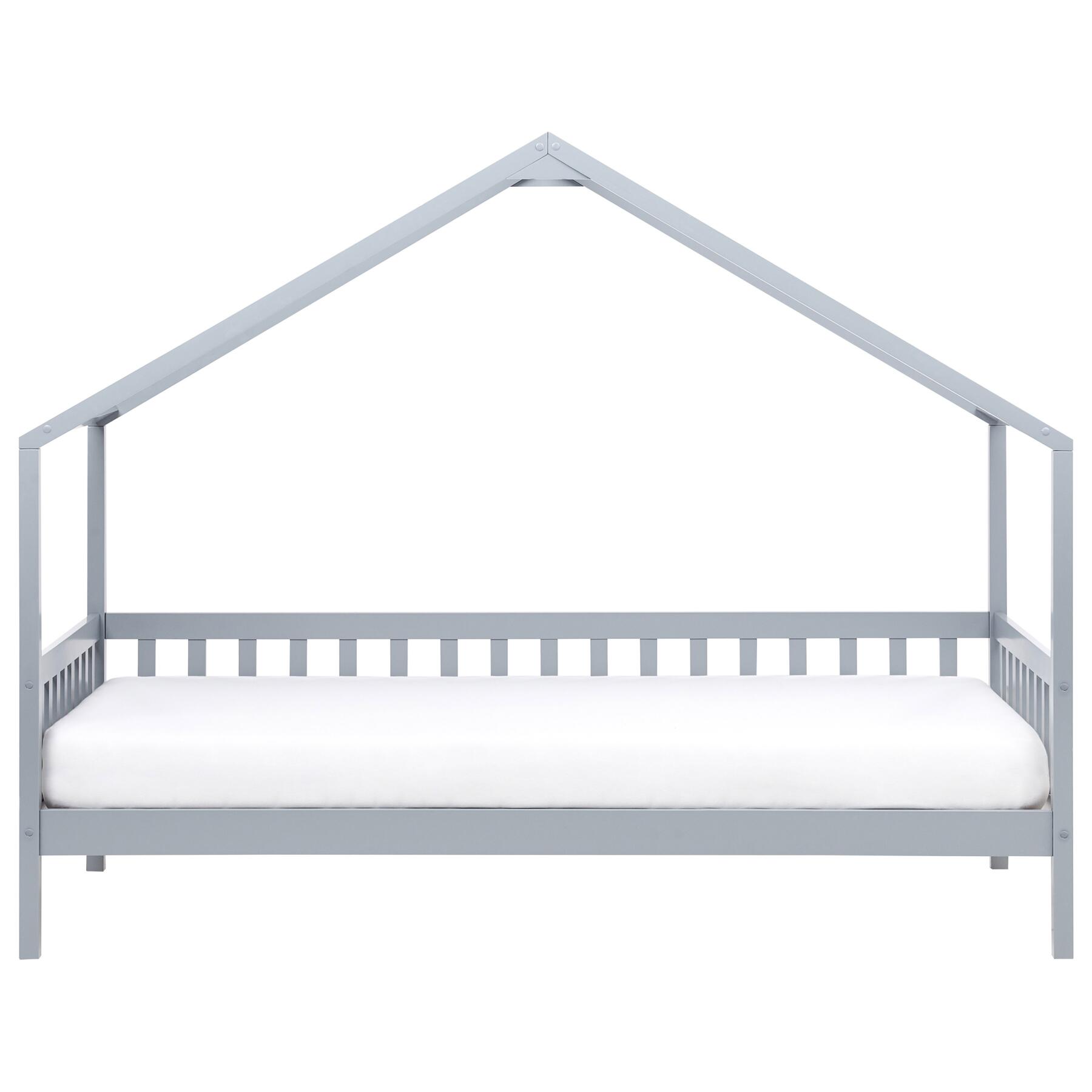 Beliani - CHARRIN - Kinderbed - Grijs - 90 x 200 cm - Grenenhout