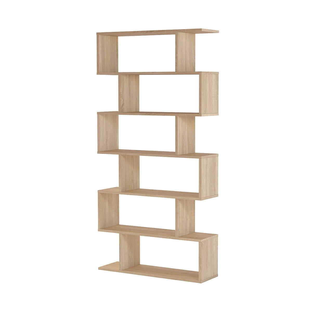 Calicosy - Boekenkast mit 6 compartimenten ATHENA - H192cm - Eikenlook