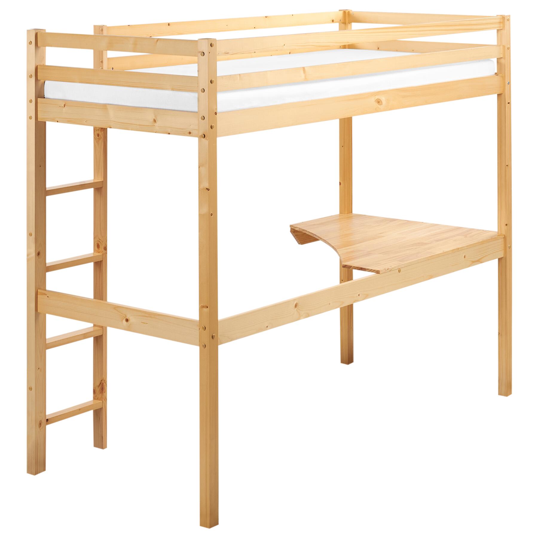Beliani - LOURY - Kinderbed - Lichtbruin - 90 x 200 cm - Dennenhout