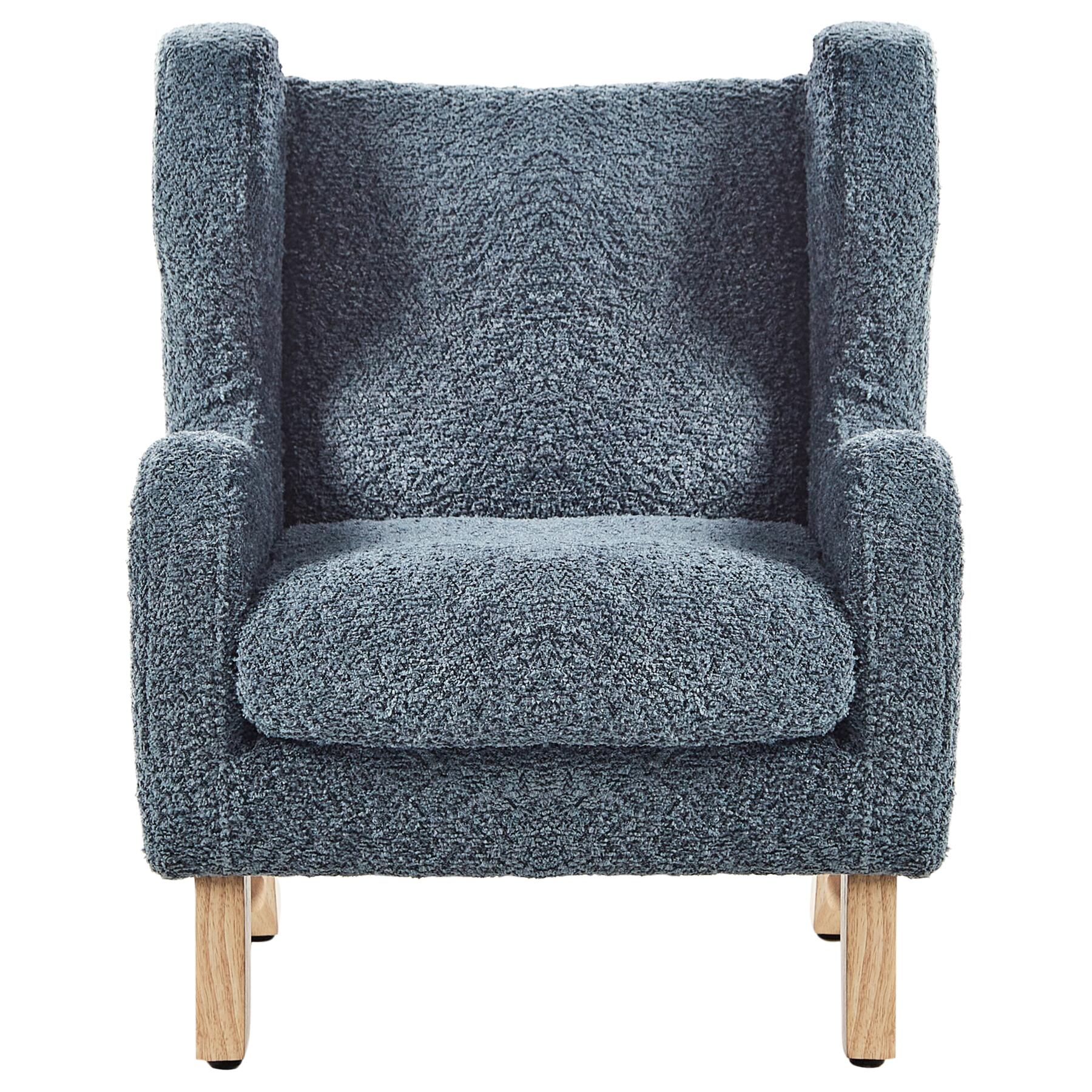 Beliani - FARUM - Kinderfauteuil - Donkerblauw - Bouclé