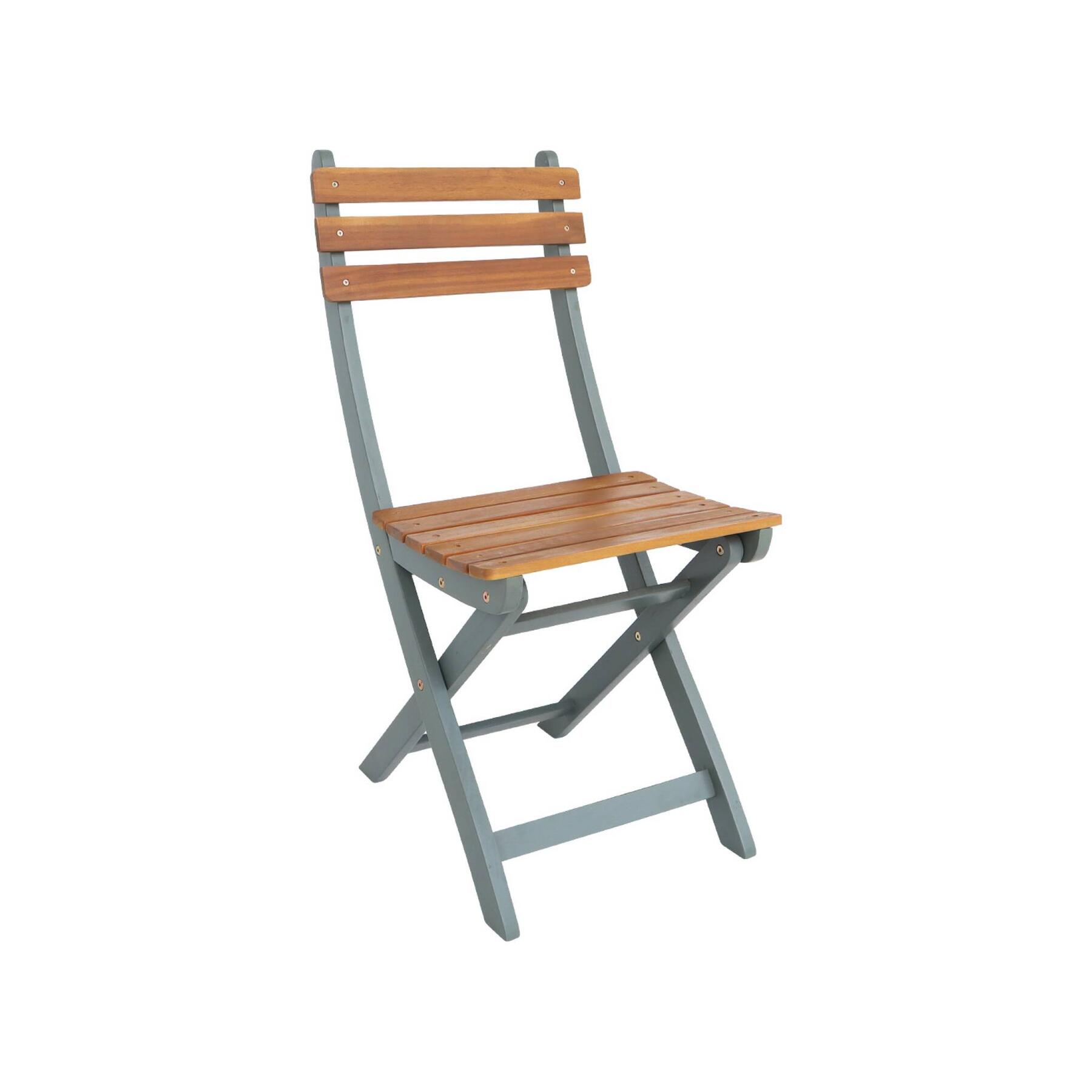sweeek - Inklapbare acacia tuinstoel (Set van 2)