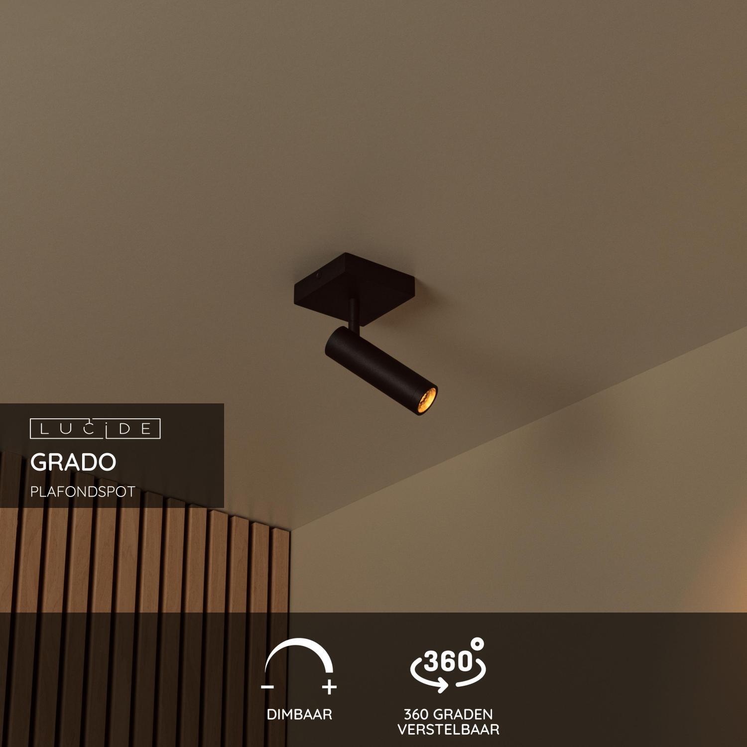 Lucide GRADO Plafondspot - Zwart