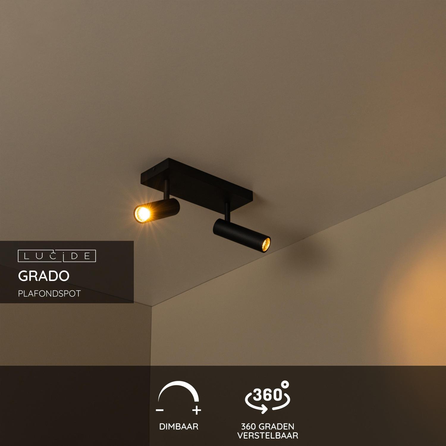 Lucide GRADO Plafondspot - Zwart