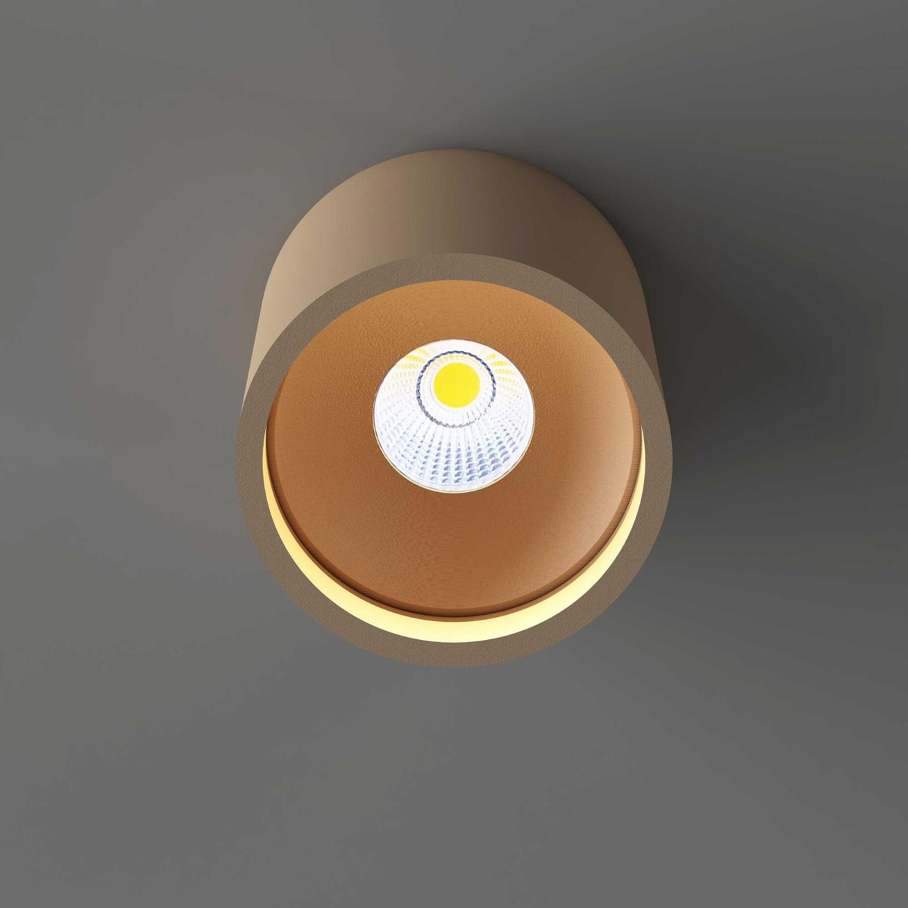 Artdelight Plafondlamp Orleans  Ø 11 cm H 10 cm champagne