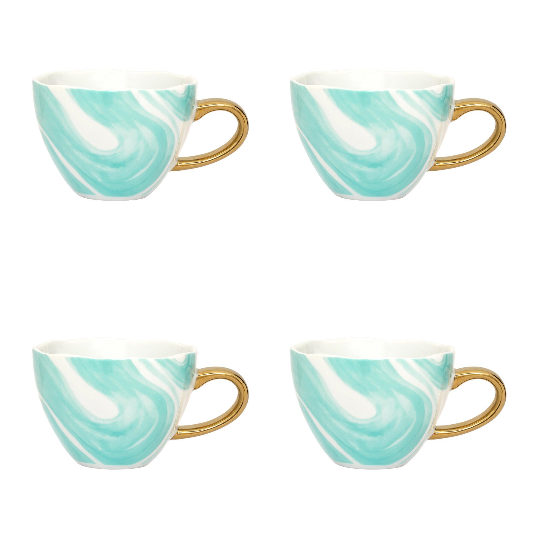 Urban Nature Culture Good Morning Cappuccino / Theekop - Valuri Emerald Green - 4 st.
