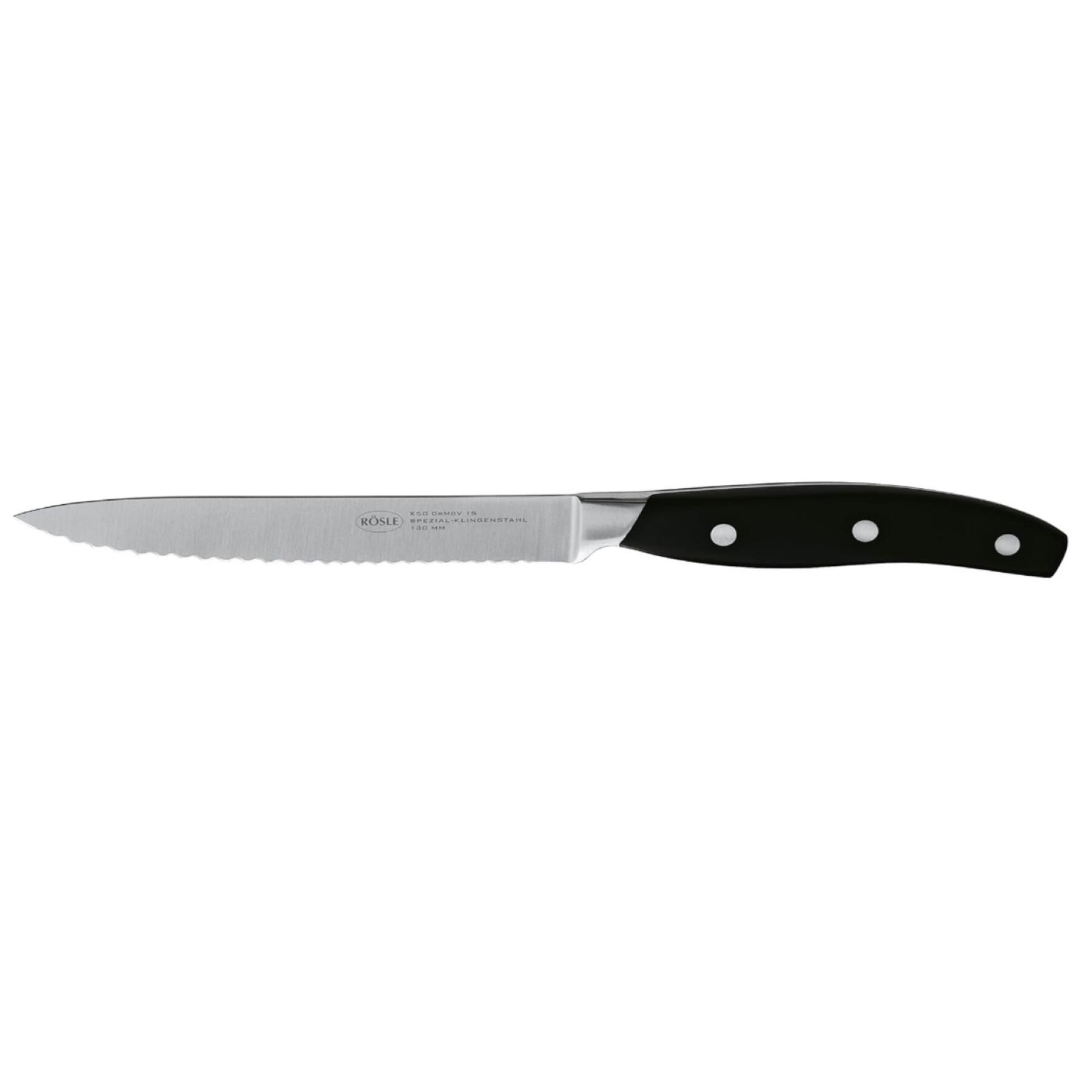 Messenblok, 5 Messen, 1 Schaar, Bamboe - Rösle | Cuisine