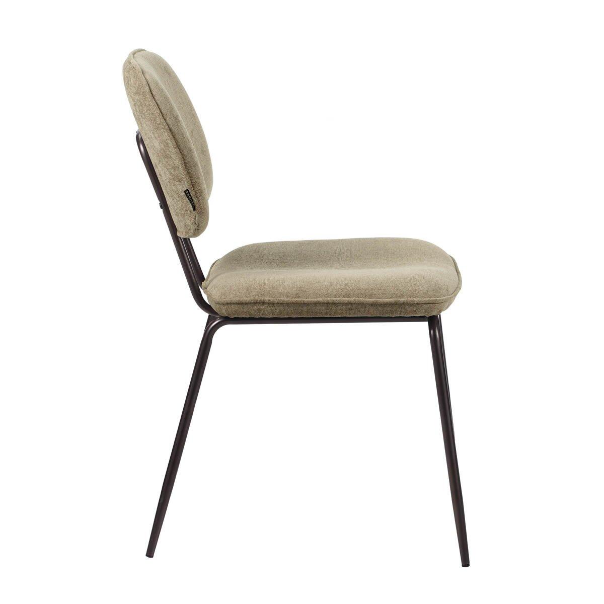 Bronx71 Velvet eetkamerstoel Javi taupe