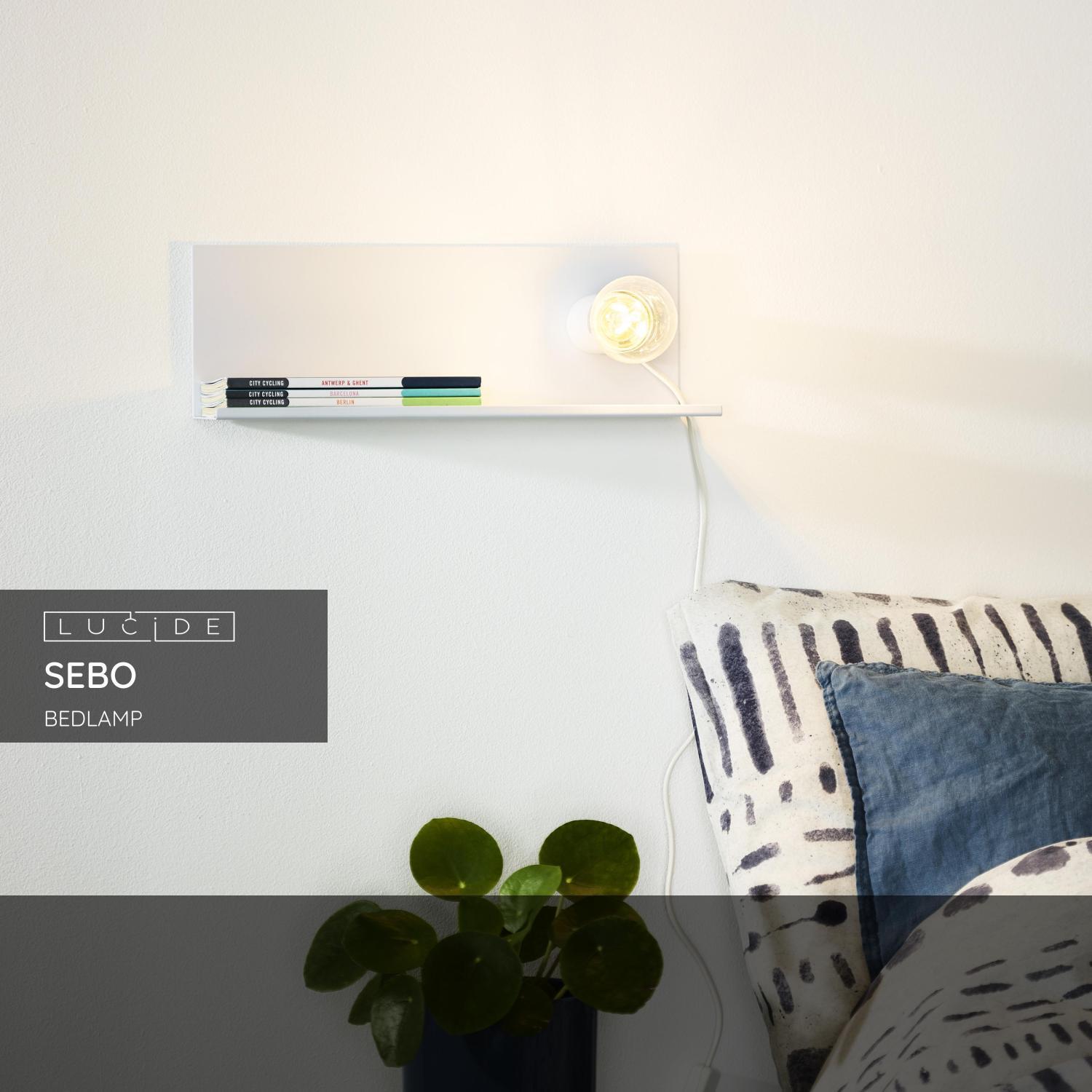 Lucide SEBO Bedlamp - Wit