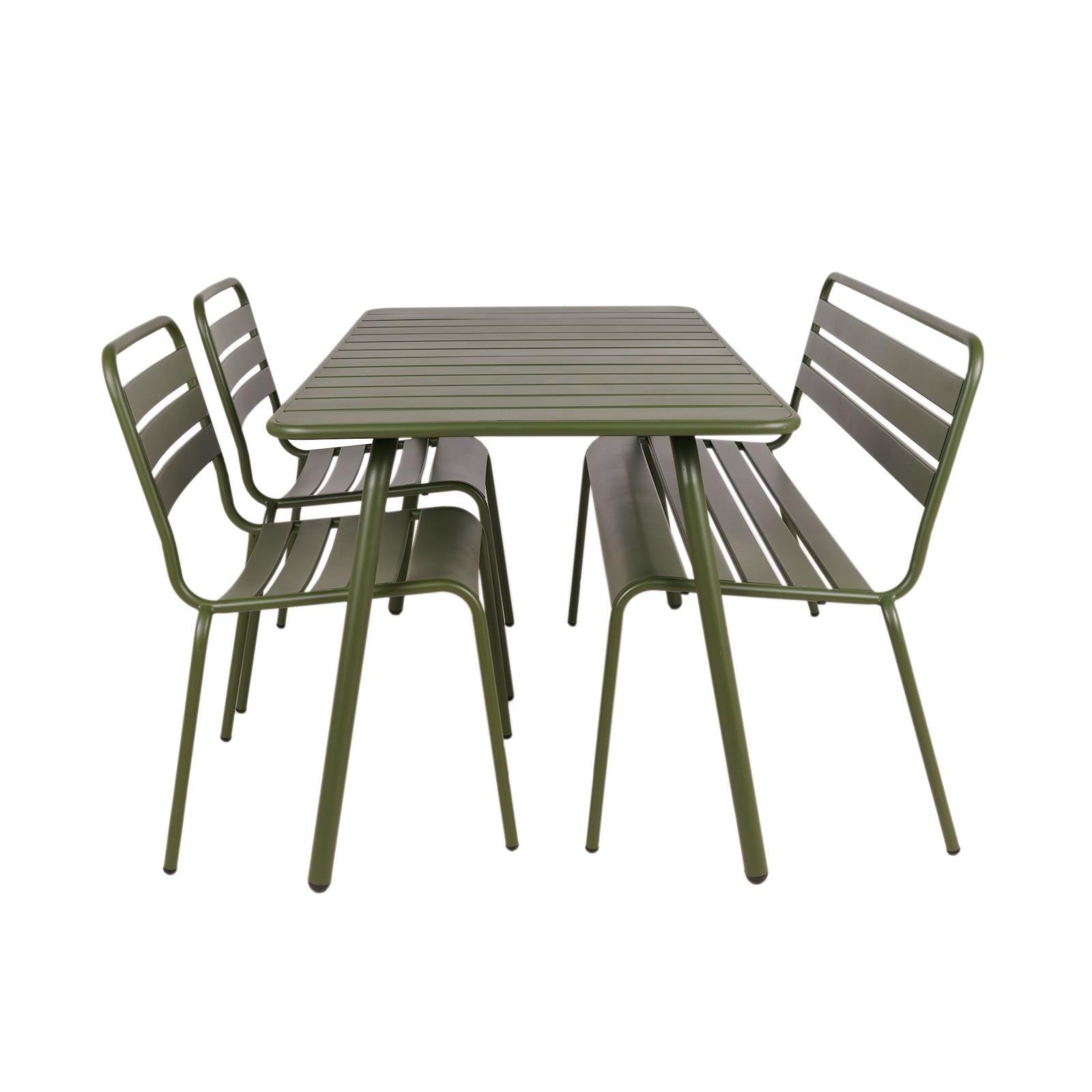Metalen tuinset Max olijfgroen 150 cm