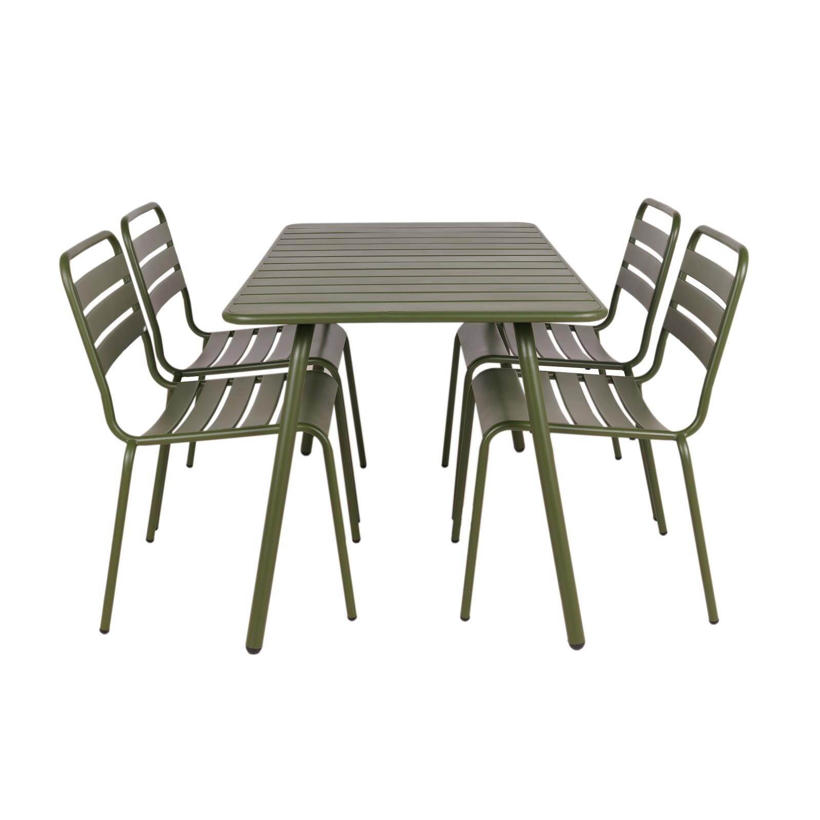 Metalen tuinset Max olijfgroen 150 cm
