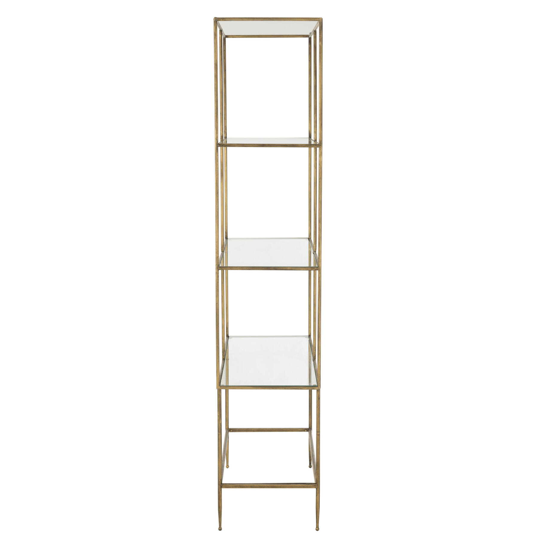 J-Line rek 3 Legplanken - metaal|glas - goud