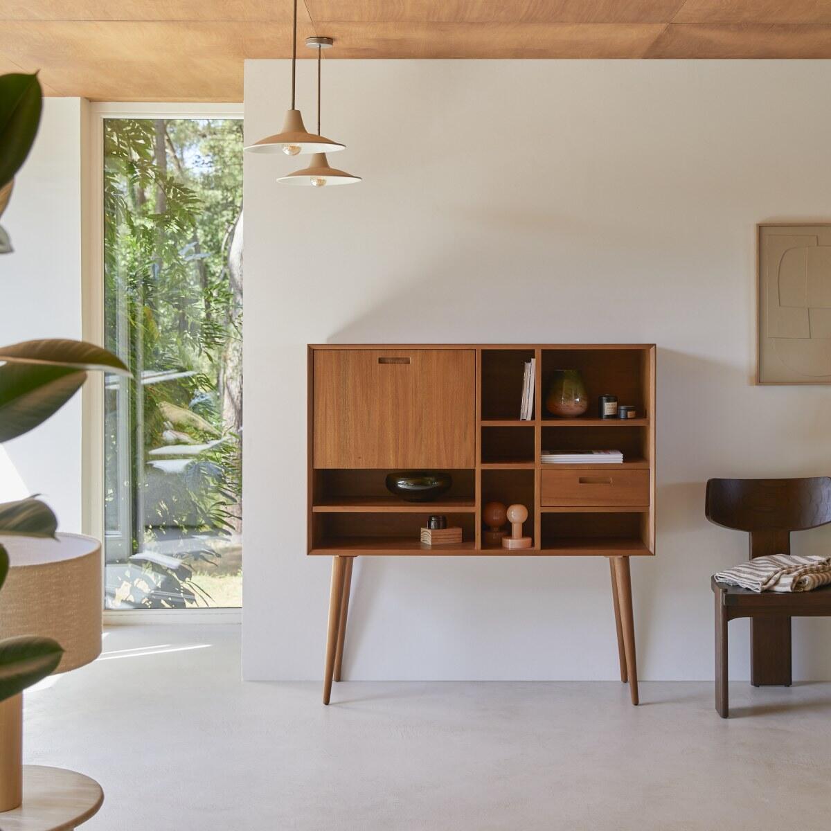 Tikamoon - Magda 50's - Massief mahonie bureau