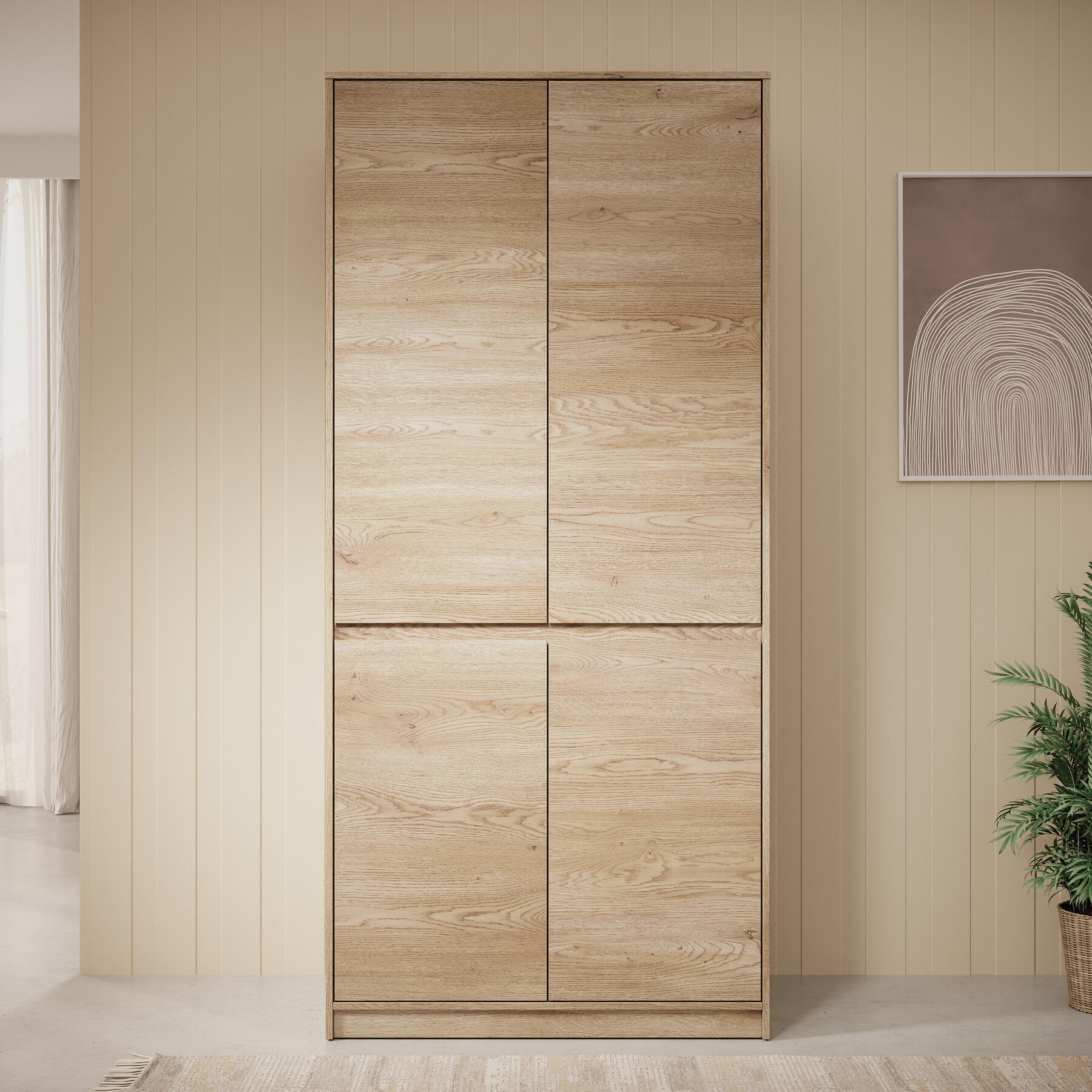 Meubella Kledingkast Cuarto - Eiken - 91 cm