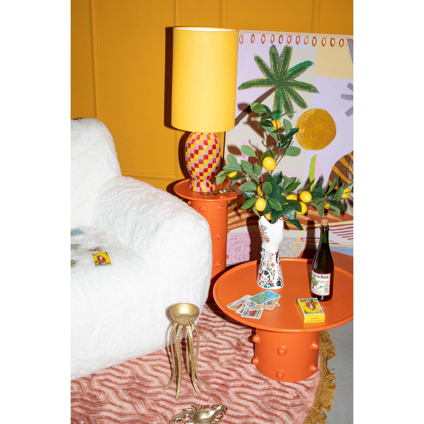 Bold Monkey Pinch Me Bijzettafel Rond 33 cm Oranje