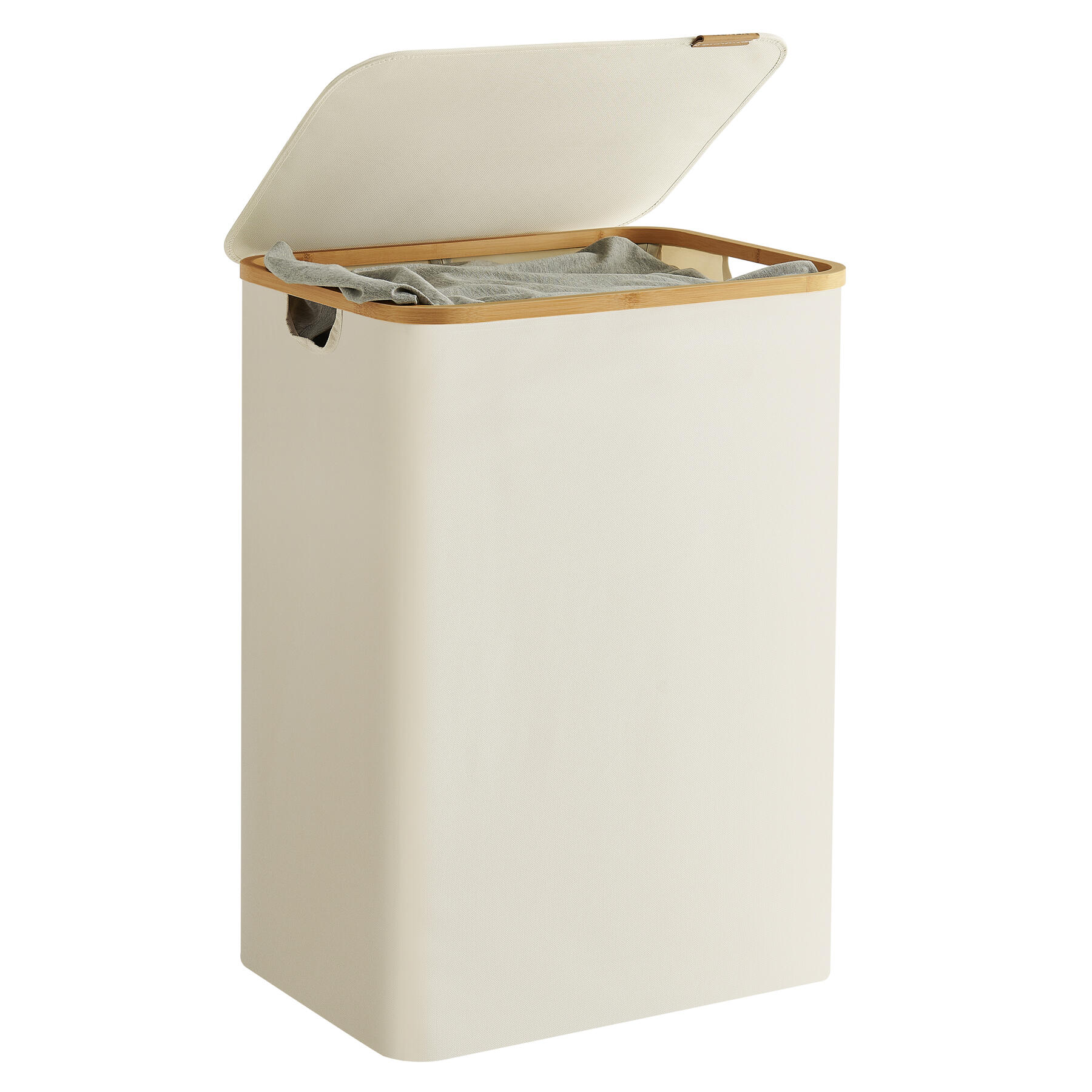 ACAZA Wasmand - Wassorteerder - 2 vakken - Bamboe - Beige