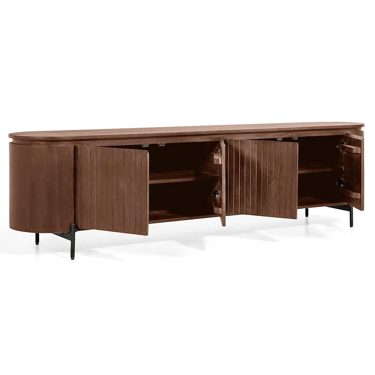 by fonQ Grand Tv-Meubel Tabacco Mangohout - B 210 cm
