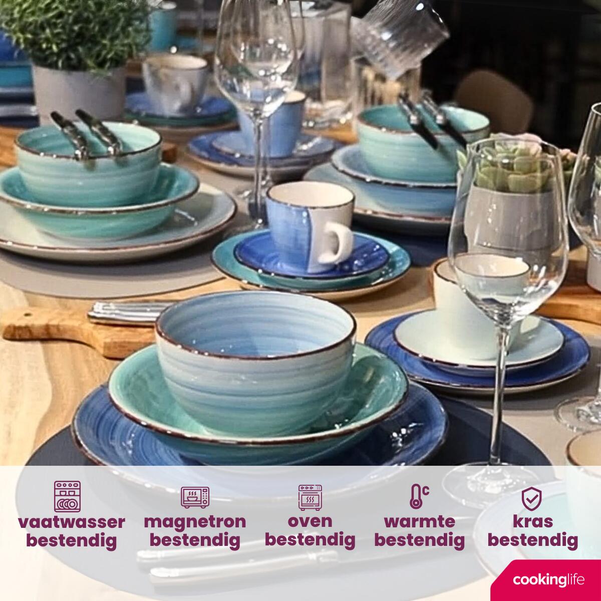 Cookinglife Soepkommen | Kommen Delice Blue ø 14 cm - 6 stuks