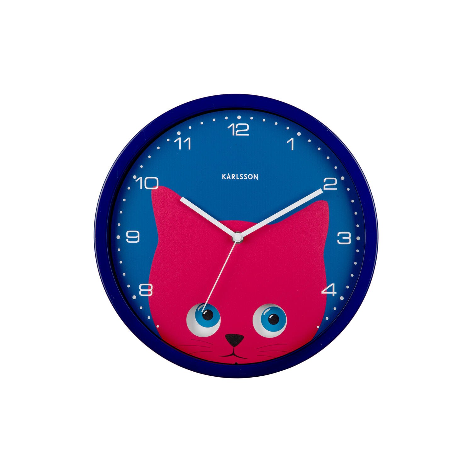 Karlsson - Wall Clock Peekaboo Cat
