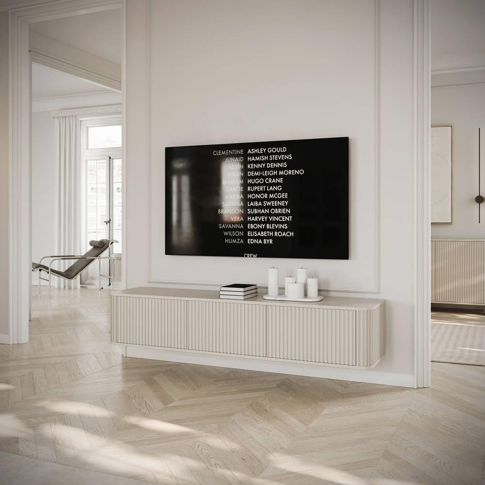 NADUVI Collection Ovarlo hangend tv-meubel met groeven, driedeurs, 163